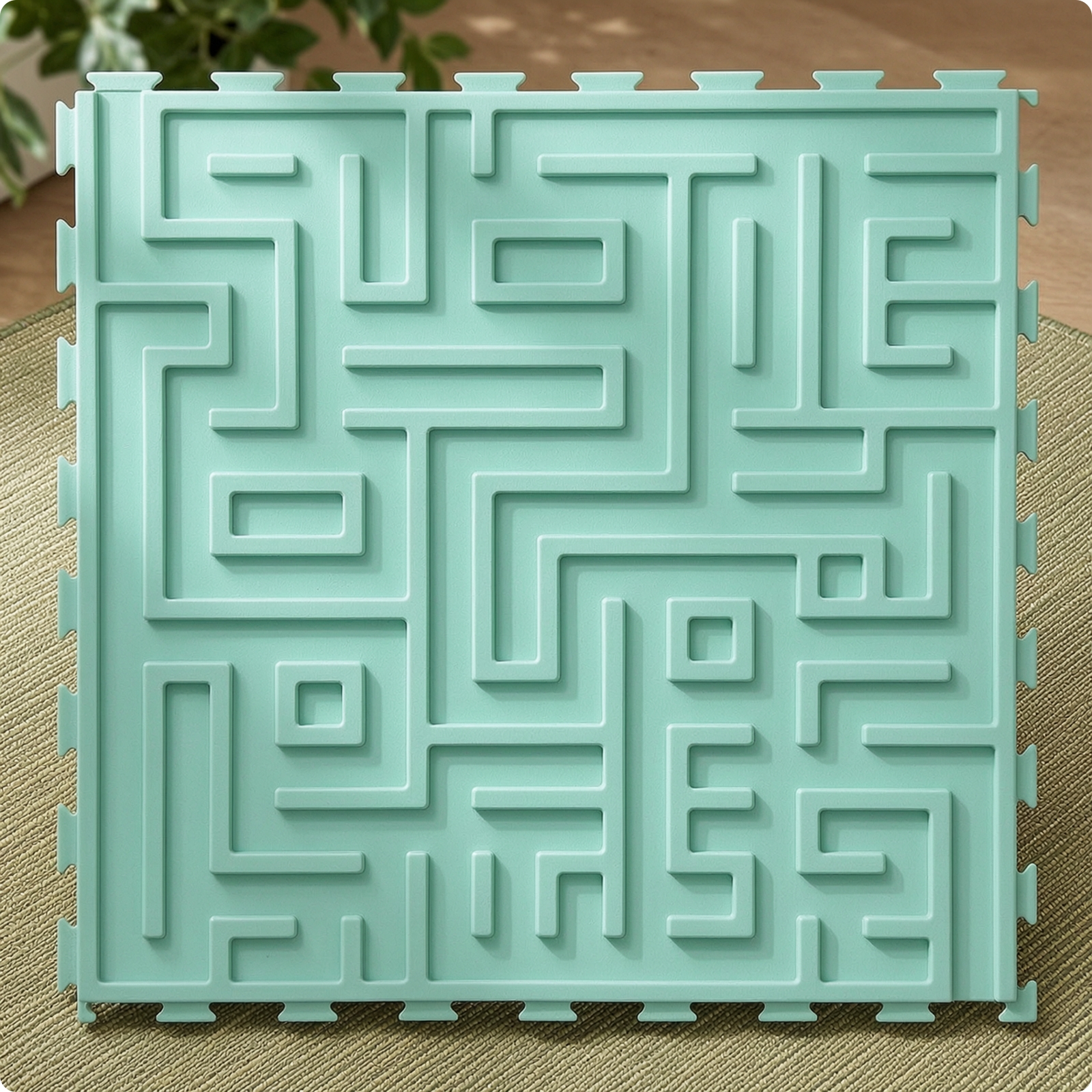 Sensory Puzzle Mat Foot Massage Tile Textured Puzzle Mat Interlocking Sensory