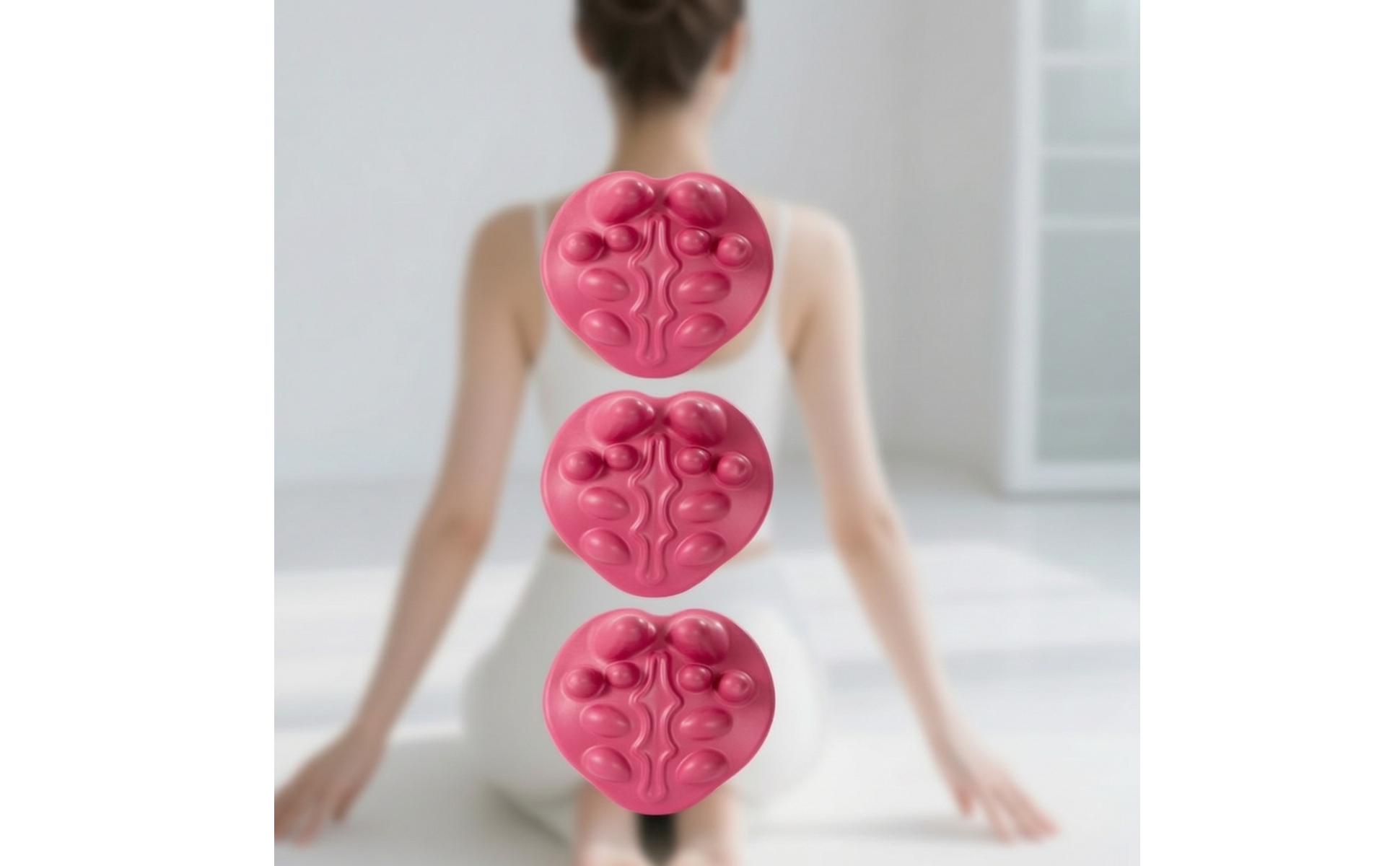 Back Massage Pad with Nodes Ergonomic Neck Traction Wedge Contoured for Athletes