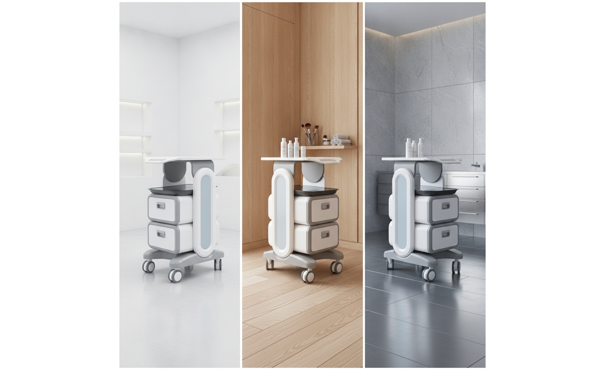 Salon Cart with Drawers Portable Rolling Salon Cart Multipurpose for Salons