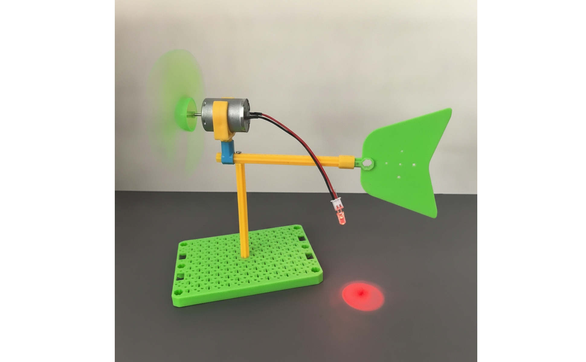 Mini-Windgenerator mit LED Lehrreich DIY-Windkraft-Modell Pädagogisch für Kinder