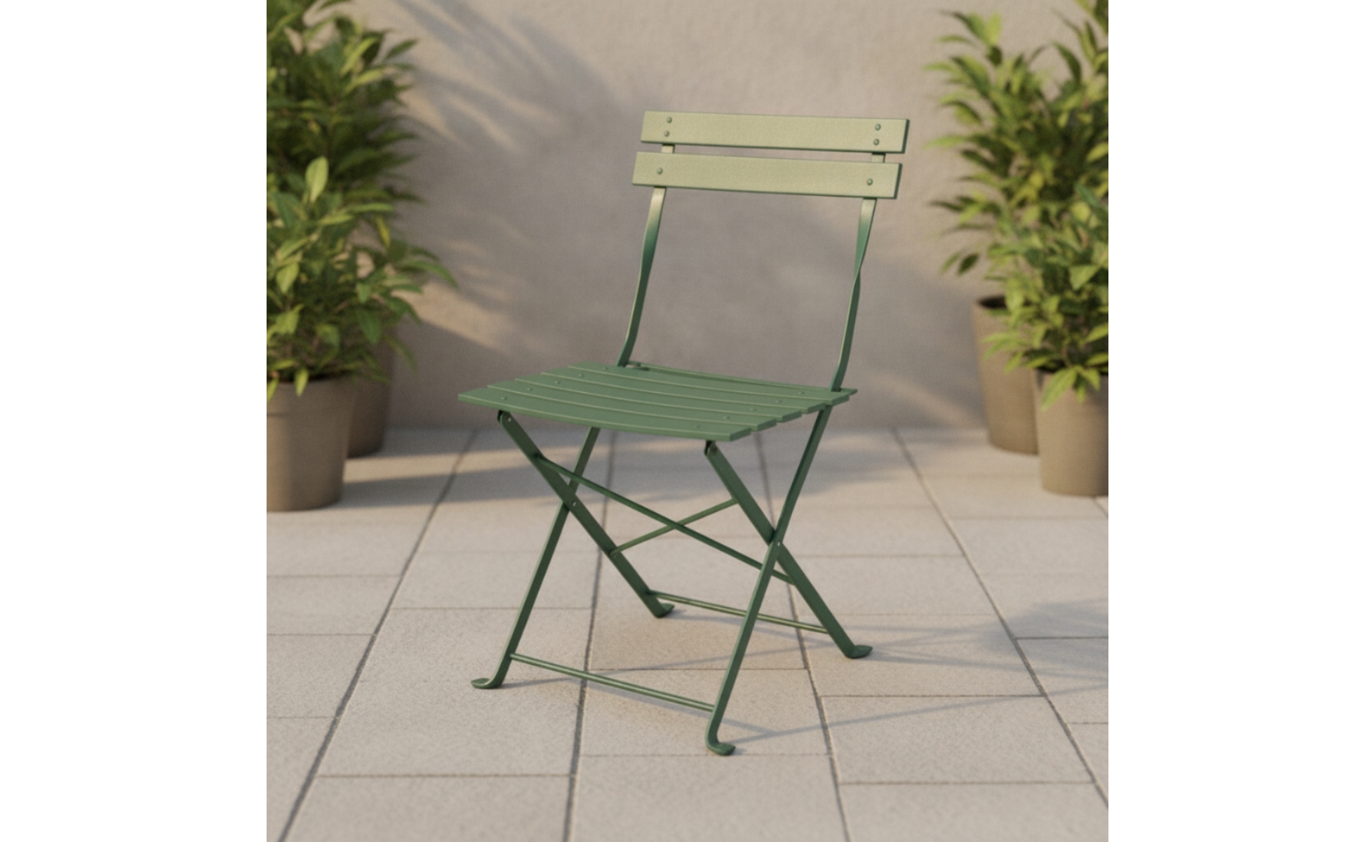 Folding Cafe Chair Foldable Cafe Chair Space-Saving for Balcony, Garden