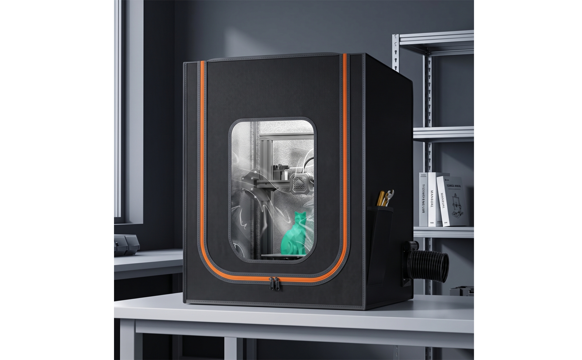 3D Printer Enclosure Insulated Printer Cover with Window Ventilated for Makers