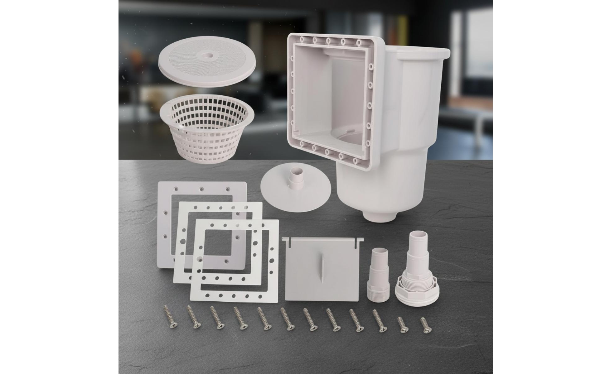 Thru-Wall Pool Skimmer Replacement Through-Wall Pool Skimmer ABS