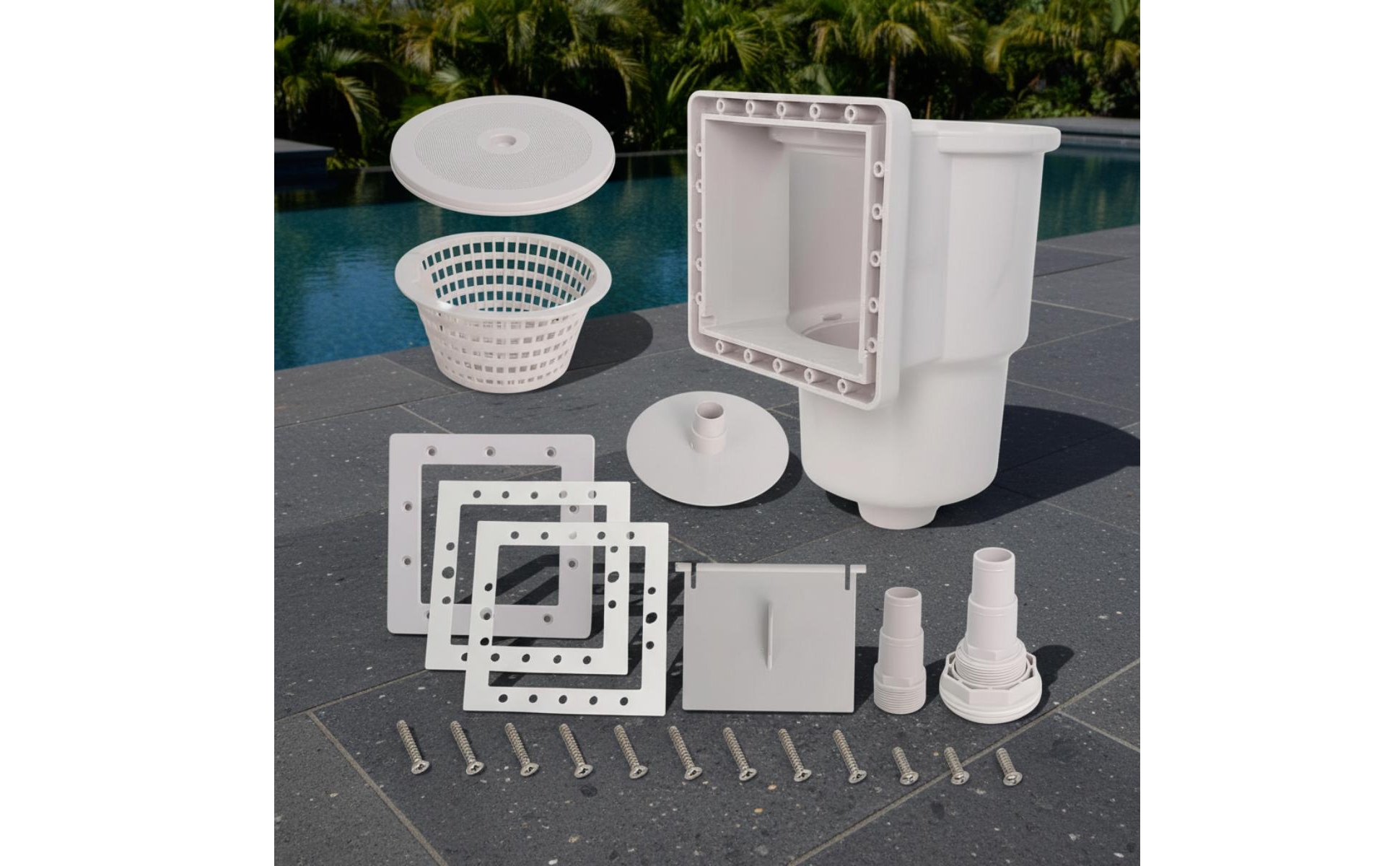 Thru-Wall Pool Skimmer Replacement Through-Wall Pool Skimmer ABS