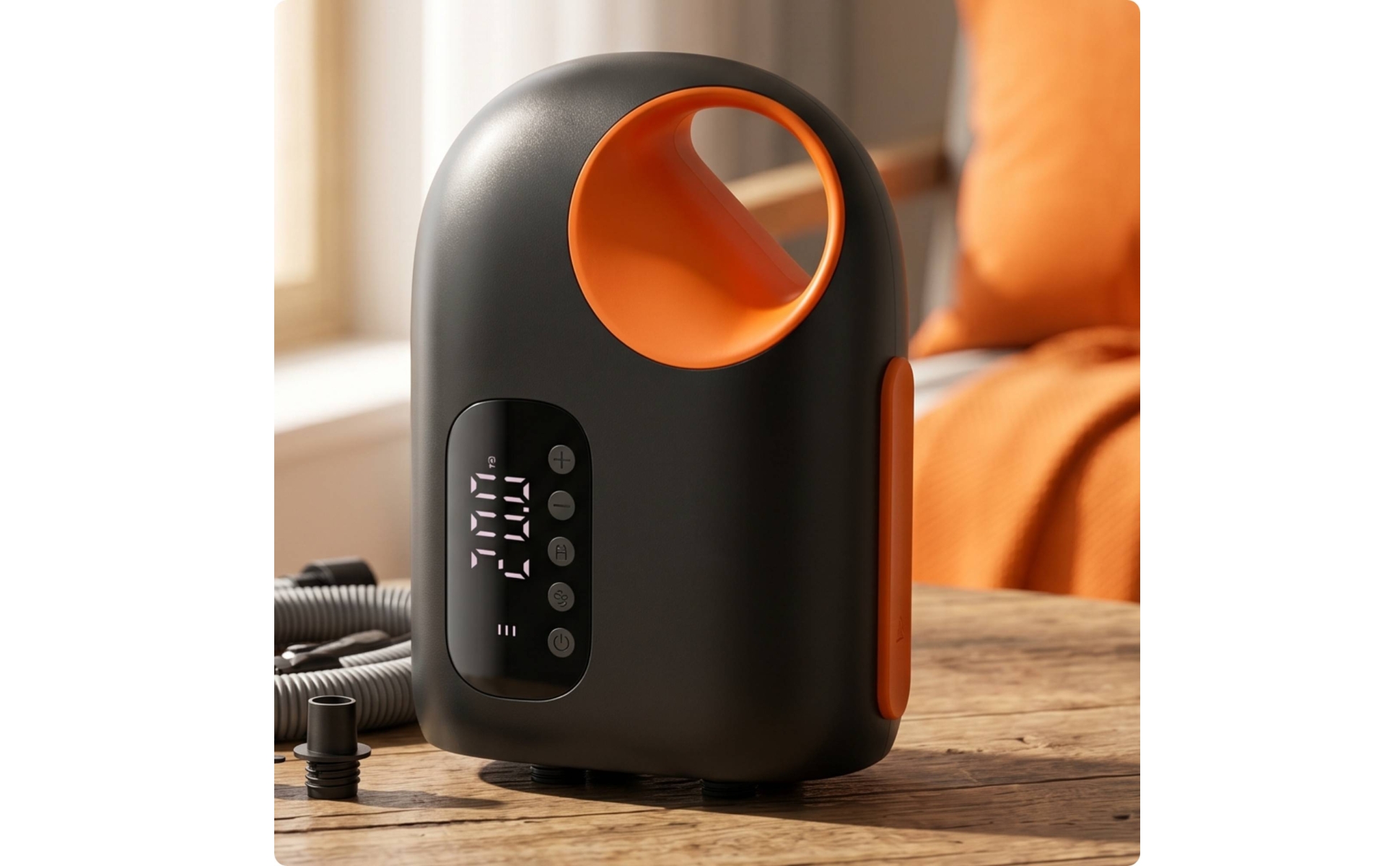 Air Pump with Digital Display 12V Lithium Air Pump Portable for Camping, Campers