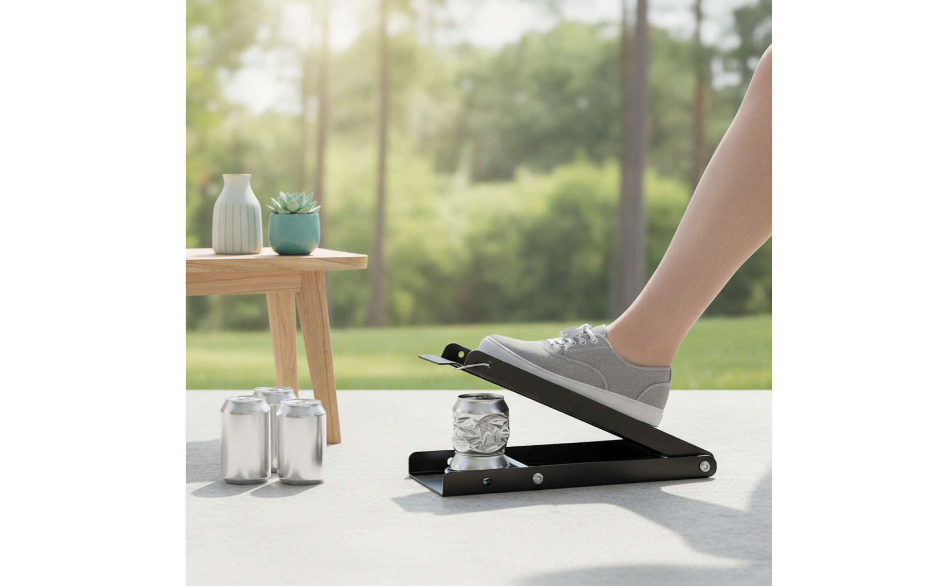 Fuß-Dosenpresse stabil Dosenpresse mit Fußpedal stabil für Garage, Küche