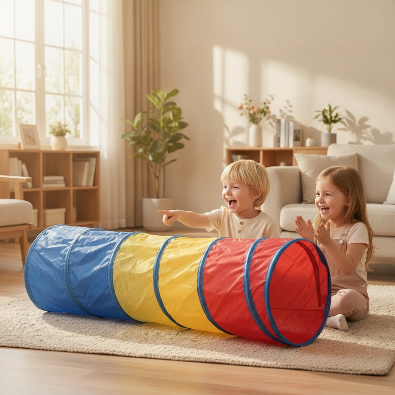 Tunnel with Ground Spikes Lightweight Dog Tunnel with Stakes Indoor for - Produktbild 6