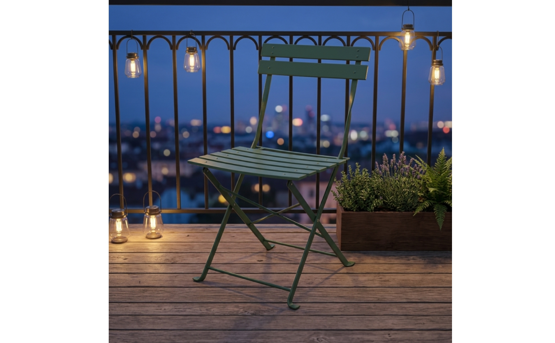 Folding Cafe Chair Foldable Cafe Chair Space-Saving for Balcony, Garden