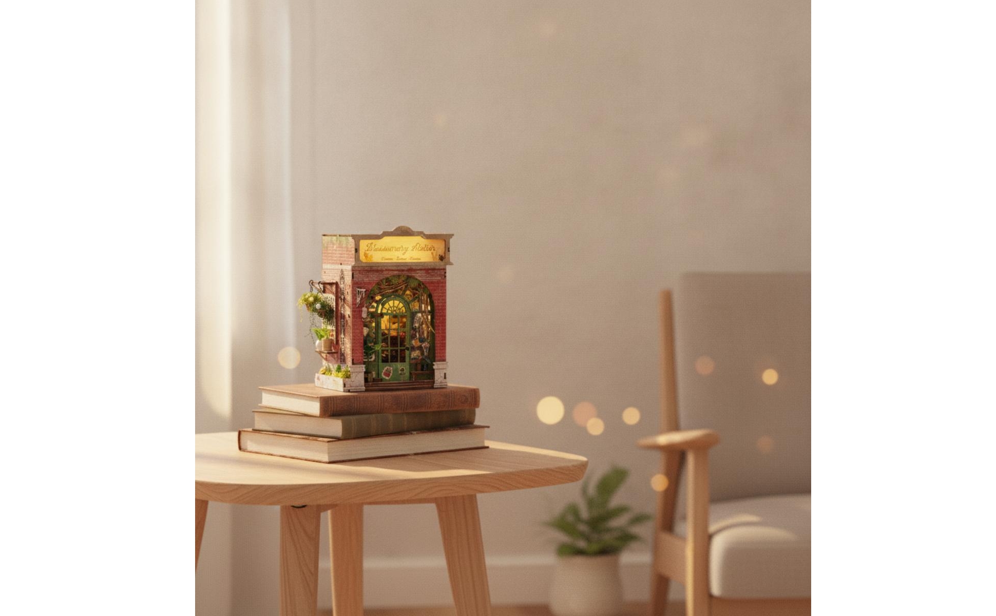 Book Nook Kit with Flower Shop 3D DIY Book Nook Kit Lighted for Crafters, Adults