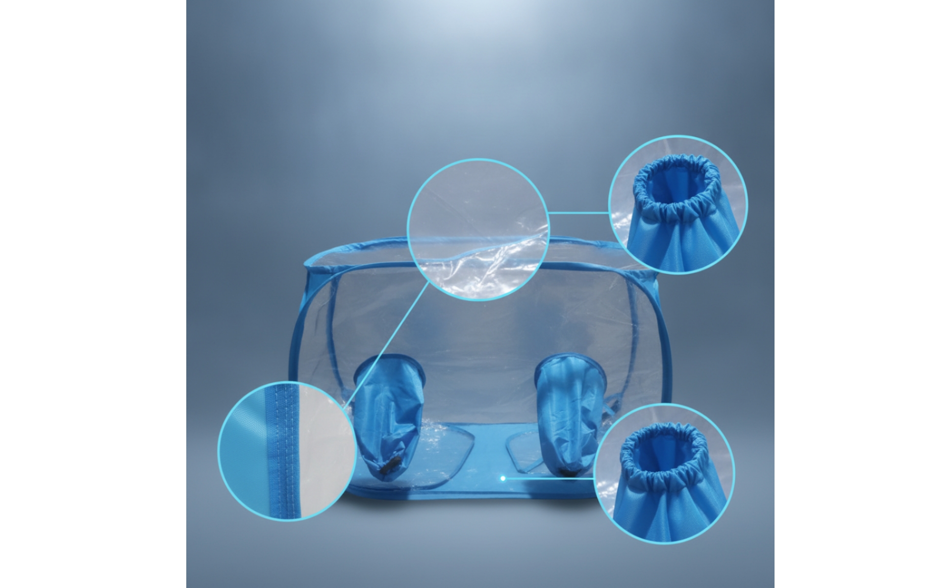 Pilzzuchtzelt mit armports transparent Zuchtzelt mit eingriffen geschlossen