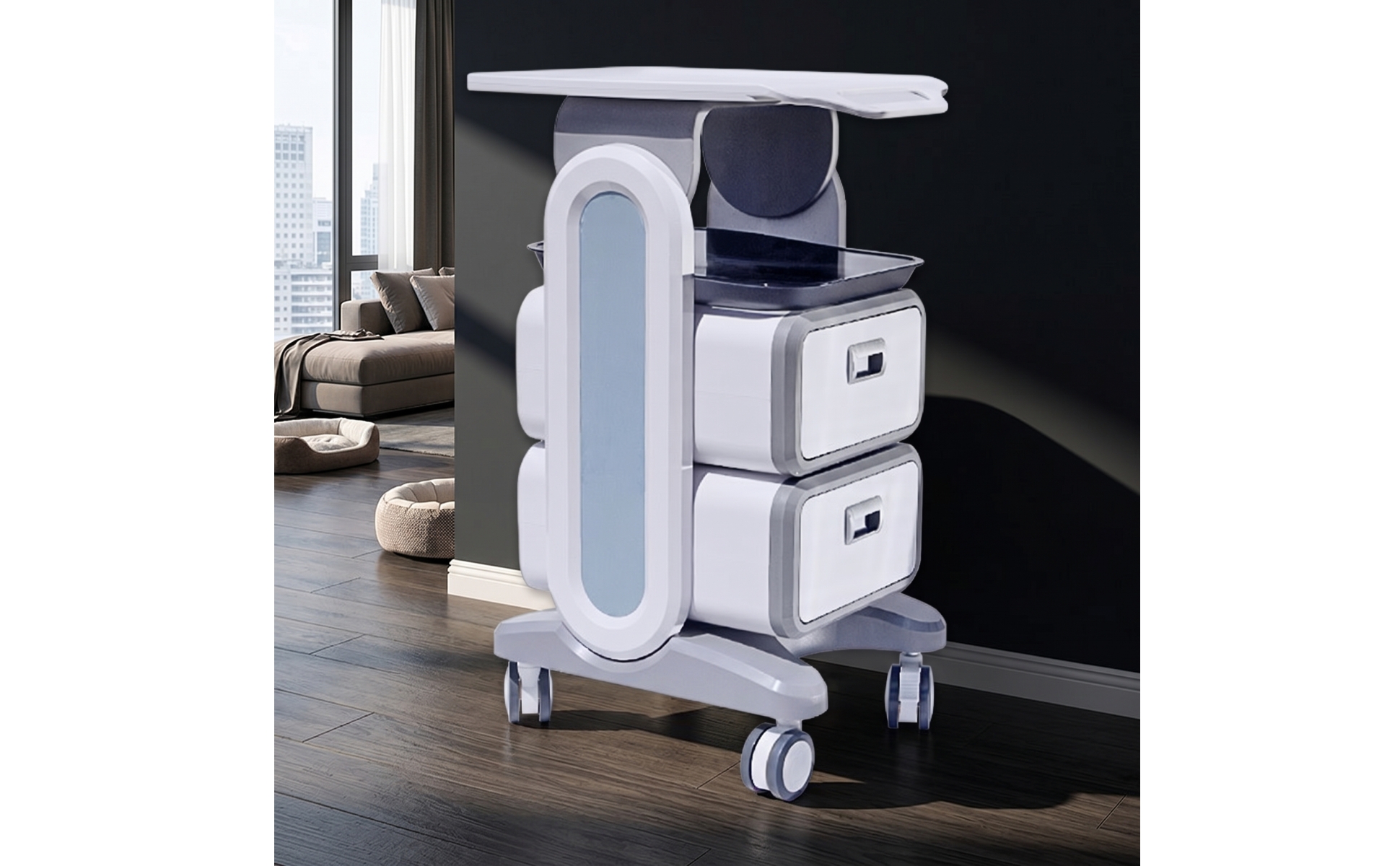 Salon Cart with Drawers Portable Rolling Salon Cart Multipurpose for Salons