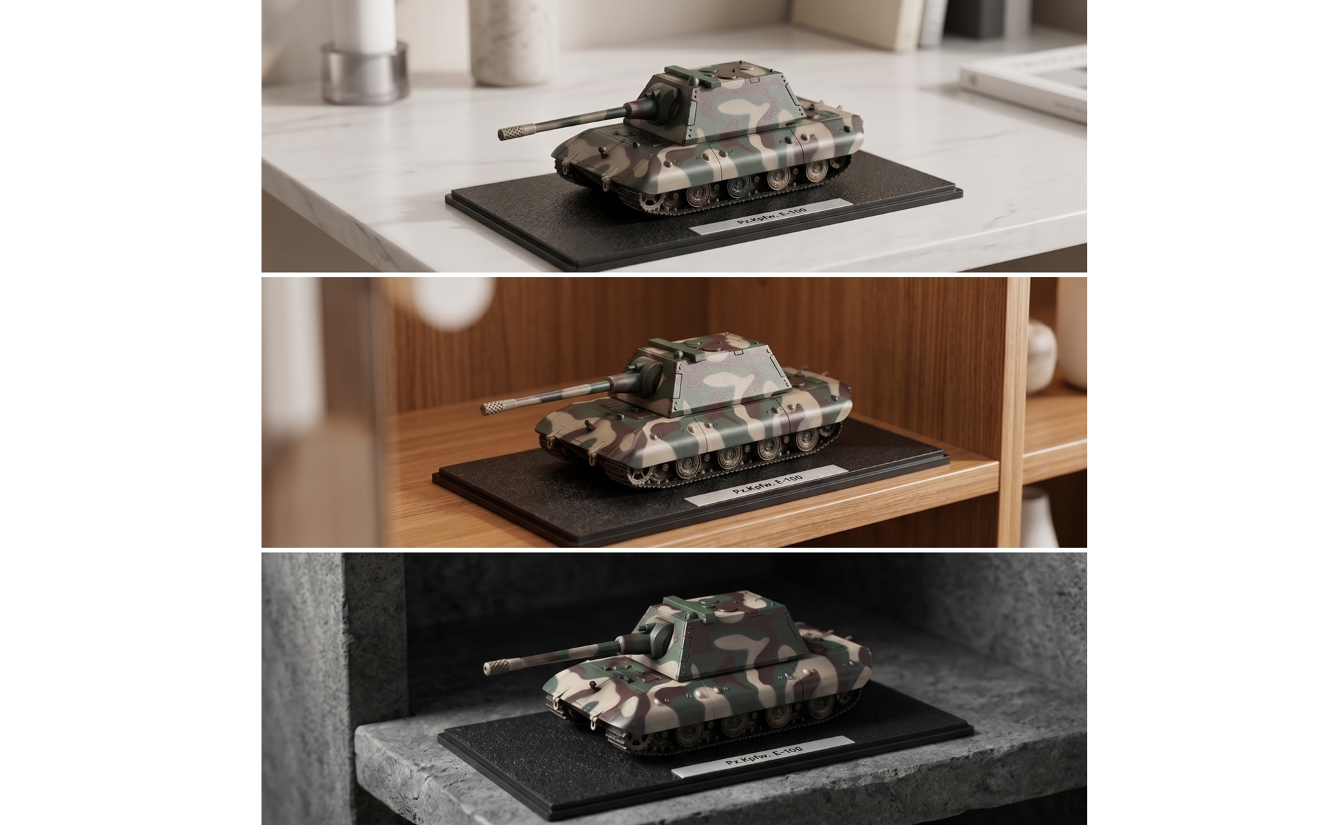 Fertigmodell sammelwürdig Panzermodell mit drehbarem Turm detailliert