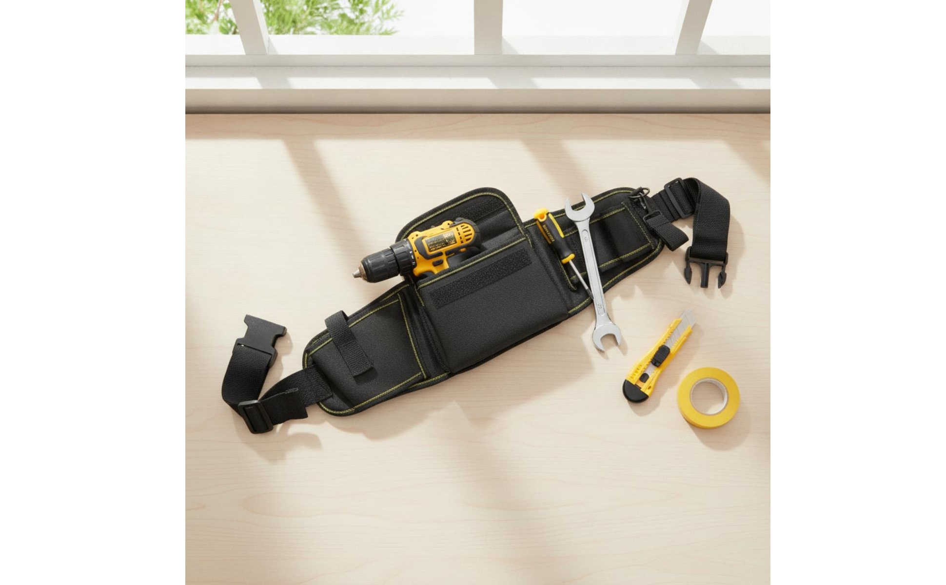 Waist Tool Storage Bag Wear-Resistant Tool Waist Bag Adjustable for Electricians