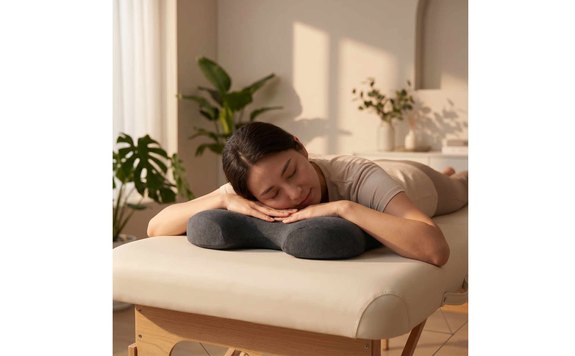 Massagekissen mit Brustaussparung ergonomisch für Massage, Wellness, Masseure