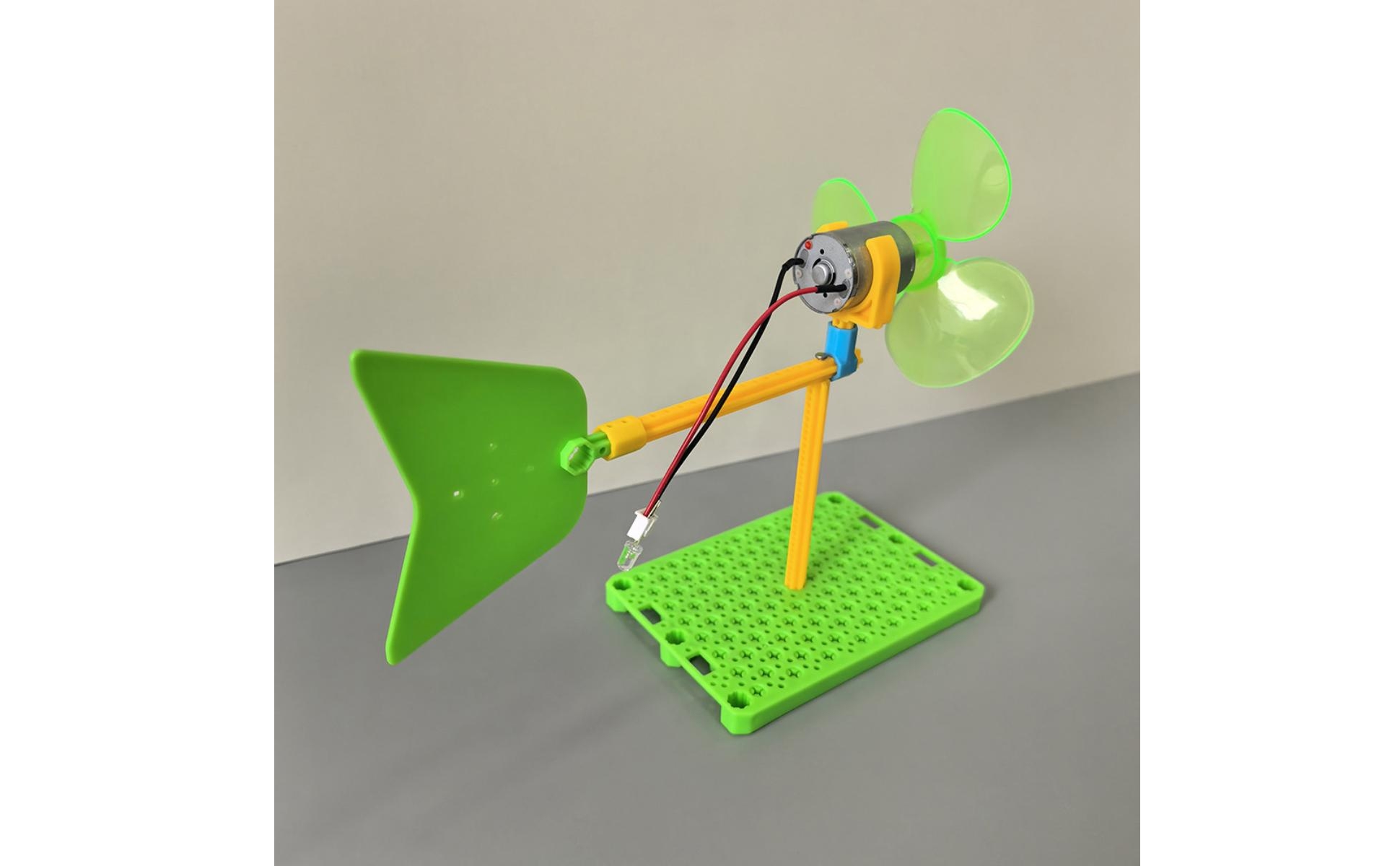 Mini-Windgenerator mit LED Lehrreich DIY-Windkraft-Modell Pädagogisch für Kinder