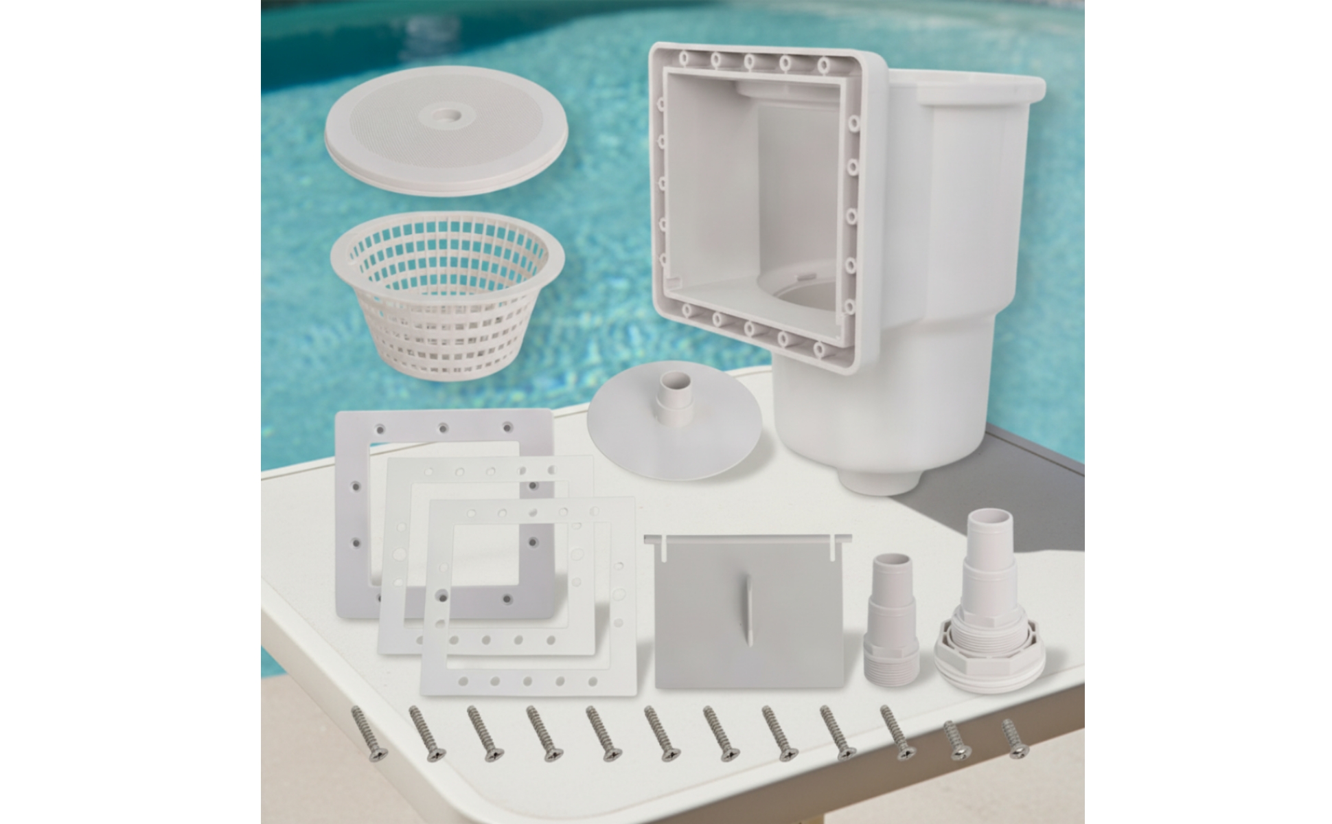 Thru-Wall Pool Skimmer Replacement Through-Wall Pool Skimmer ABS
