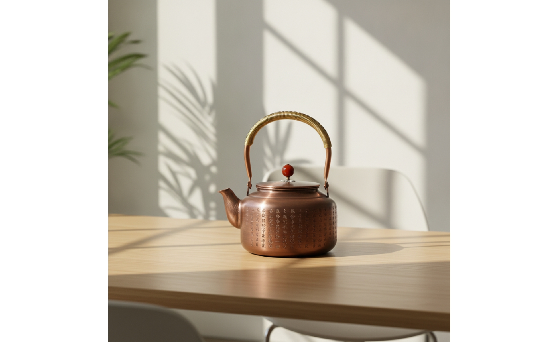 Teekanne mit umwickeltem Griff Chinesisch Teekanne mit Griffwicklung Asiatisch
