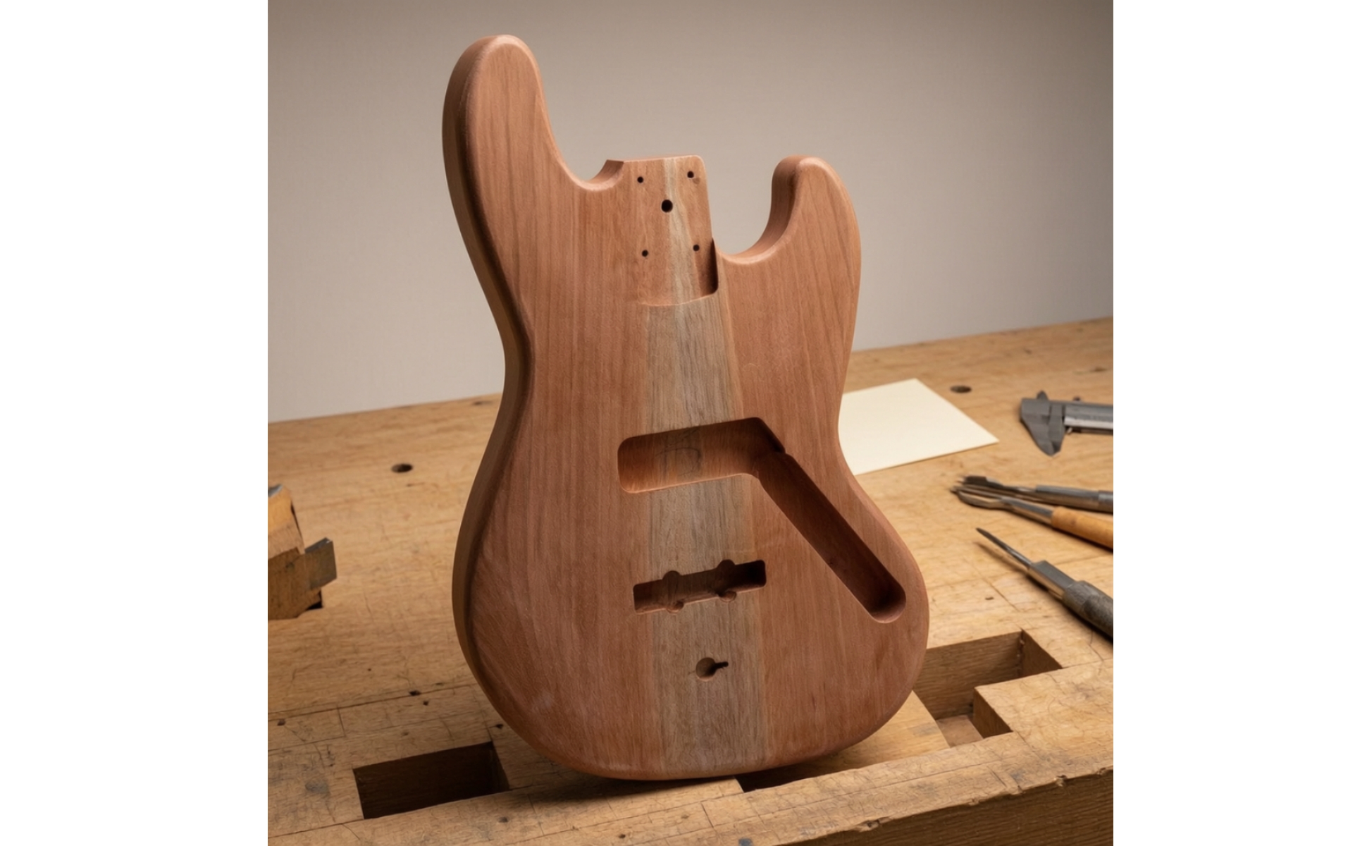 Jazz-Bass-Stil-Style Bass-Korpus vorgefräst Bass-Body aus Okoume unlackiert