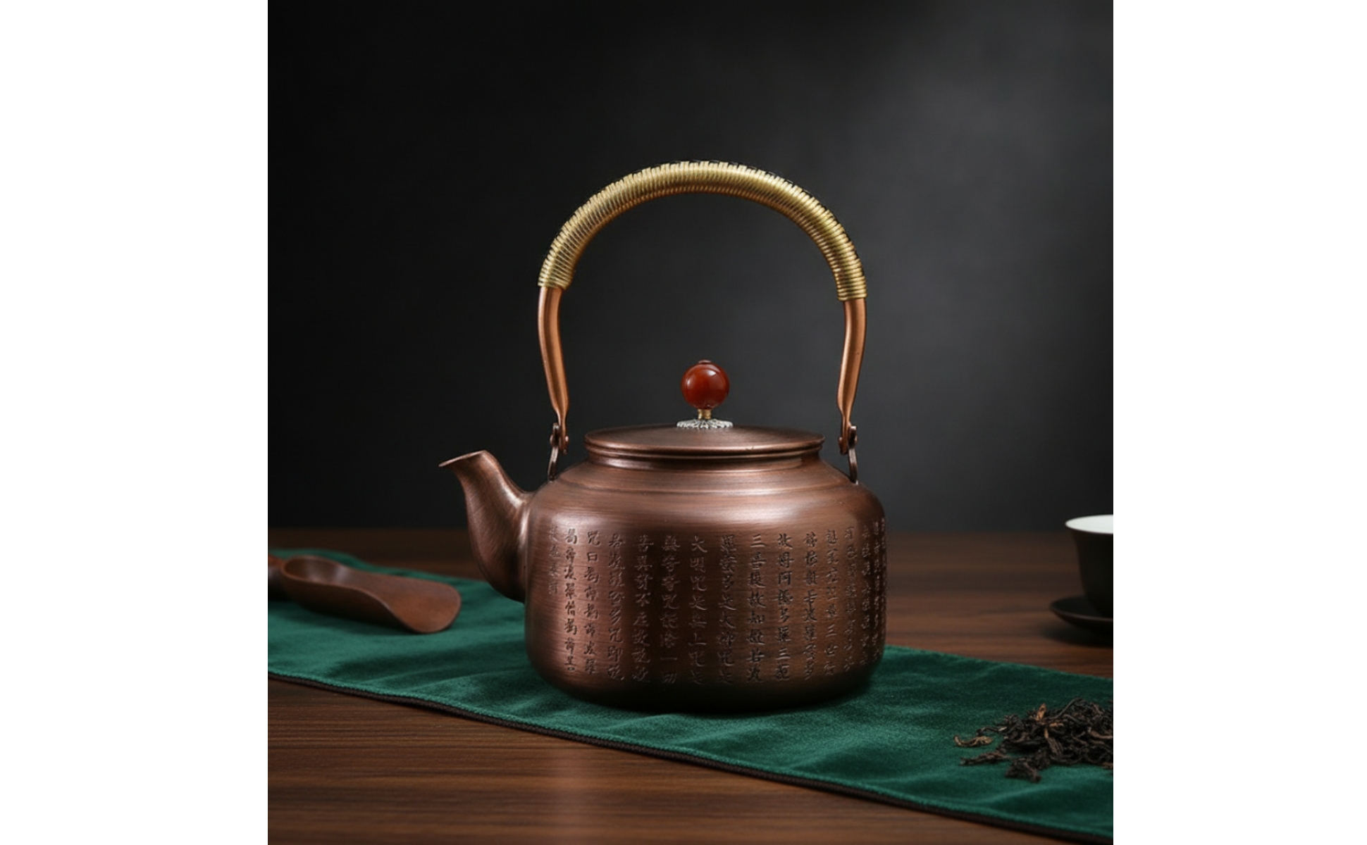 Teekanne mit umwickeltem Griff Chinesisch Teekanne mit Griffwicklung Asiatisch