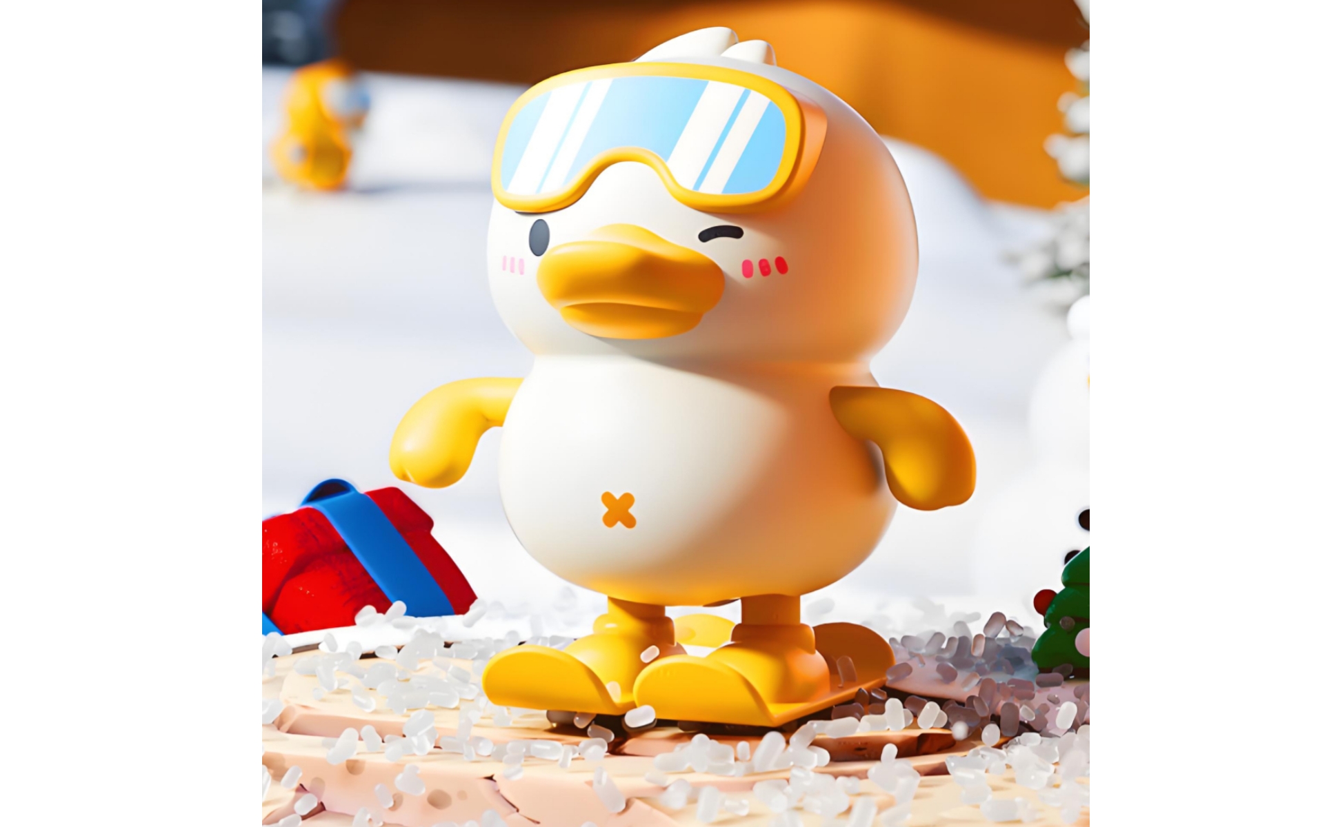 Duck Toy with Goggles Wind-up Duck Toy Wobbling for Bath Time, Kids, Toddlers