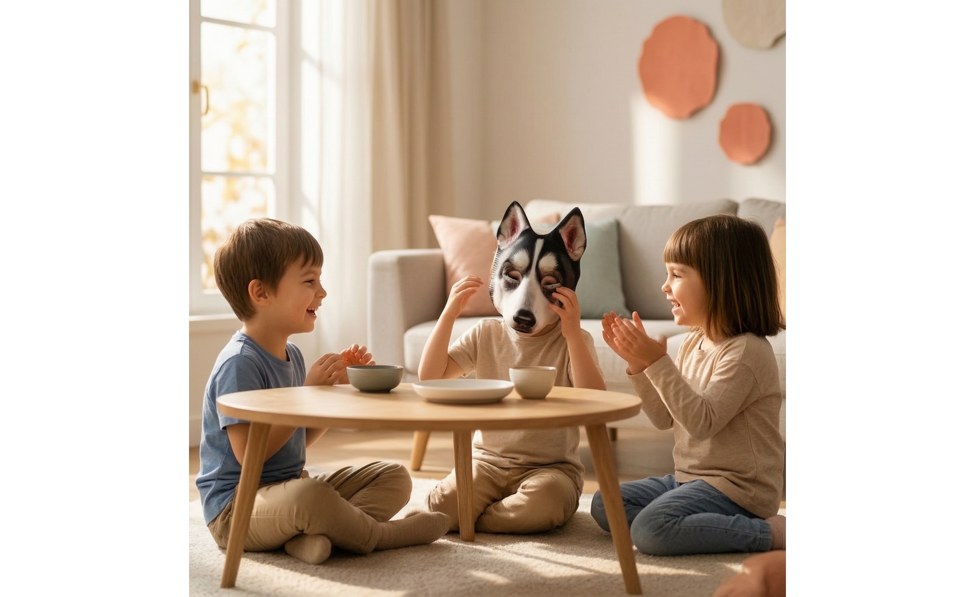 Husky Mask Realistic Dog Mask Vivid for Halloween, Costume Parties, Adults, Kids