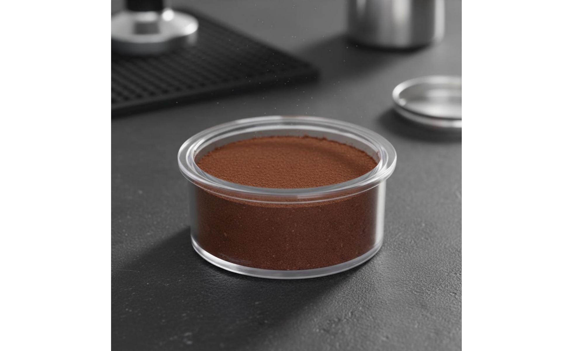Transparente Dosierschale 58mm transparentes Design für Café, Baristas, Anfänger