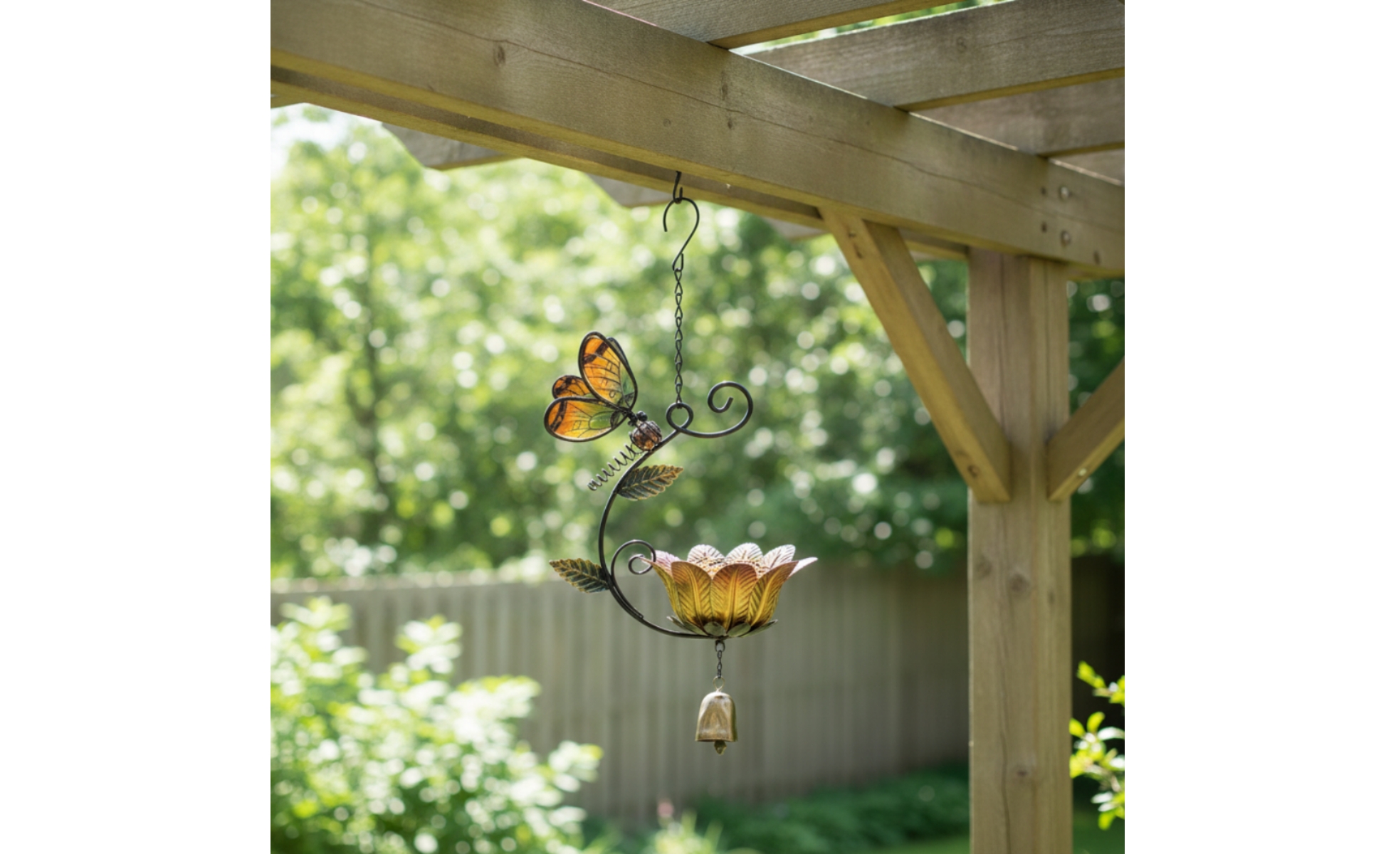 hängende Vogelfutterschale hängend Vogelfutterschale mit Glocke dekorativ