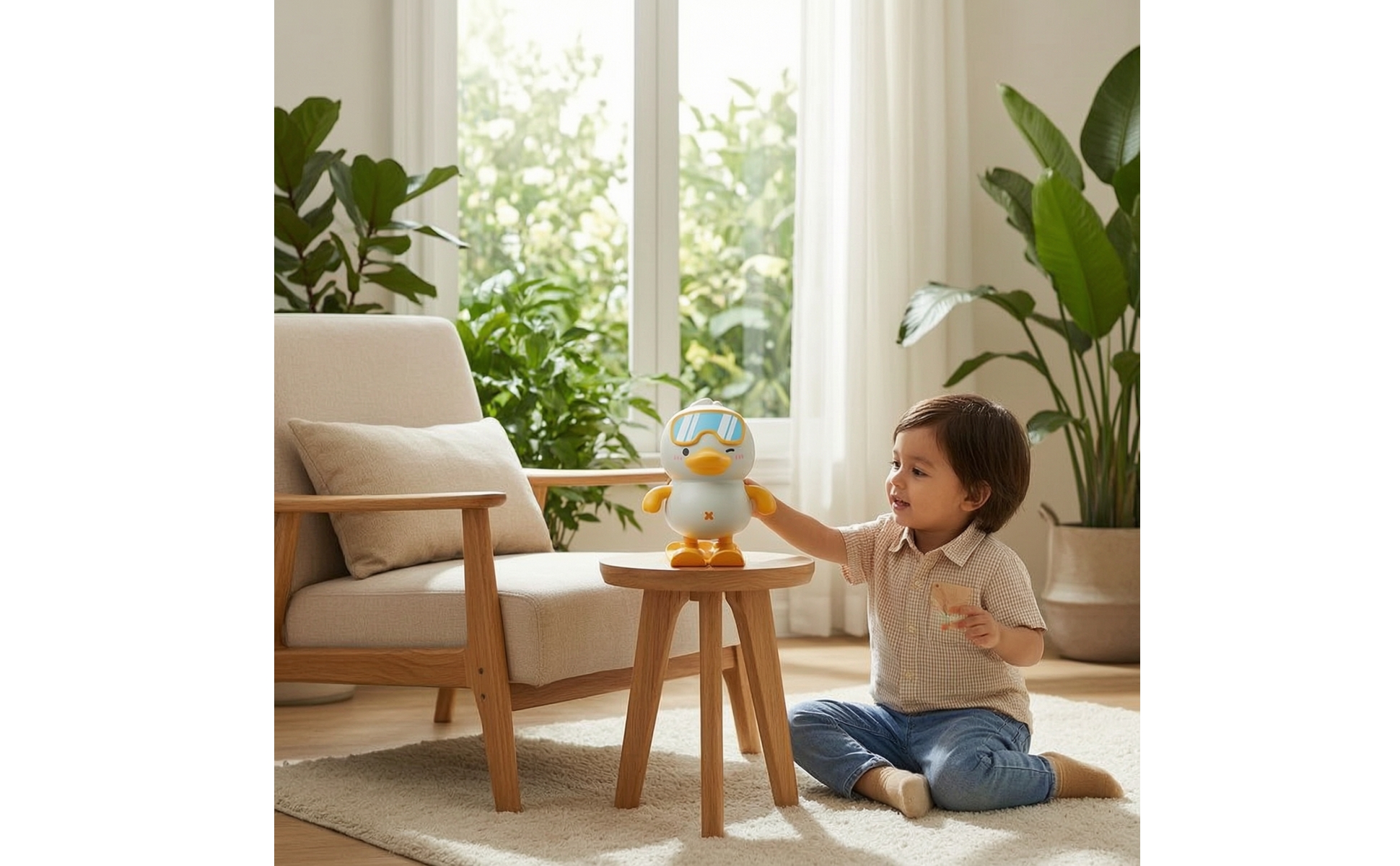 Duck Toy with Goggles Wind-up Duck Toy Wobbling for Bath Time, Kids, Toddlers