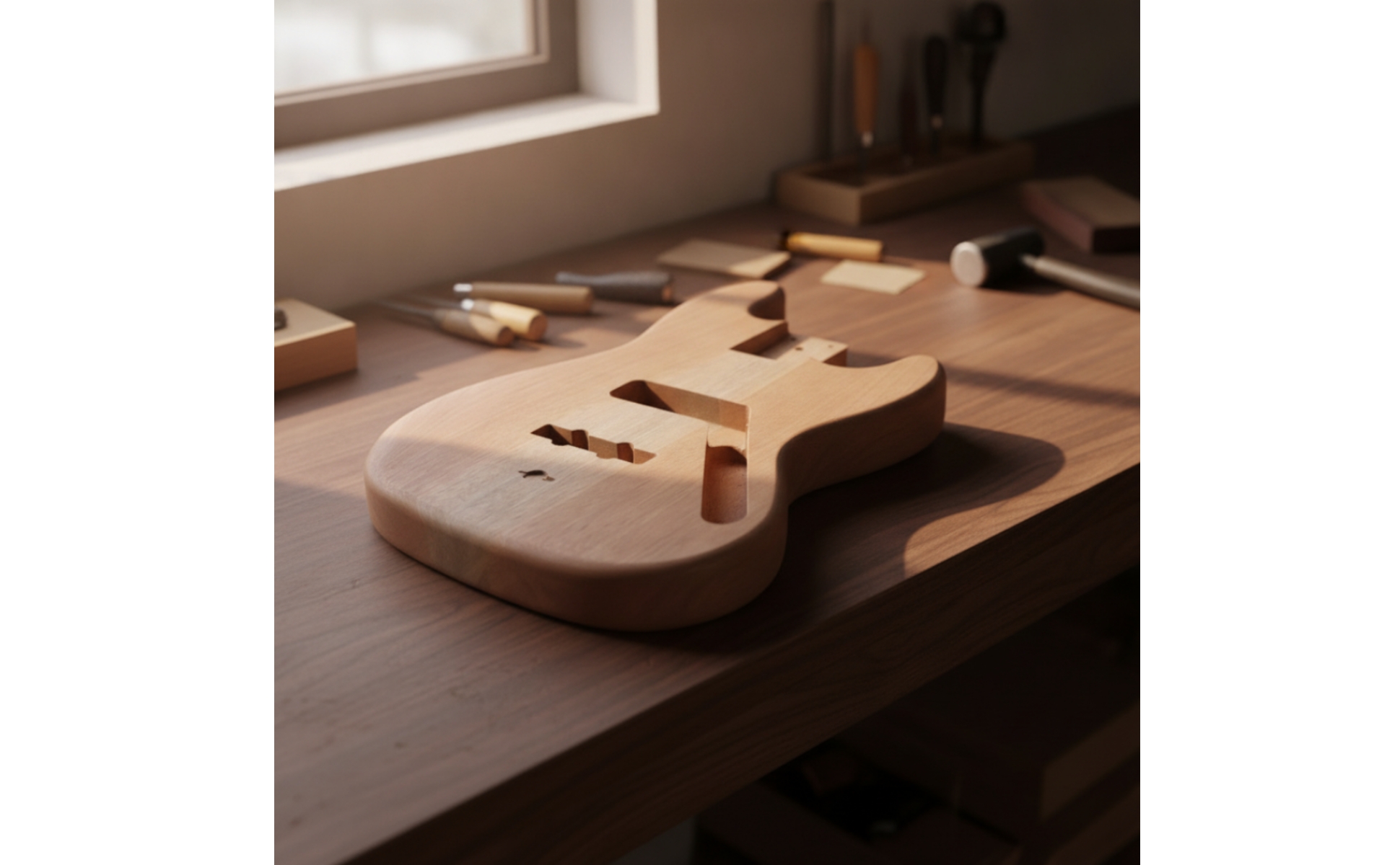 Jazz-Bass-Stil-Style Bass-Korpus vorgefräst Bass-Body aus Okoume unlackiert