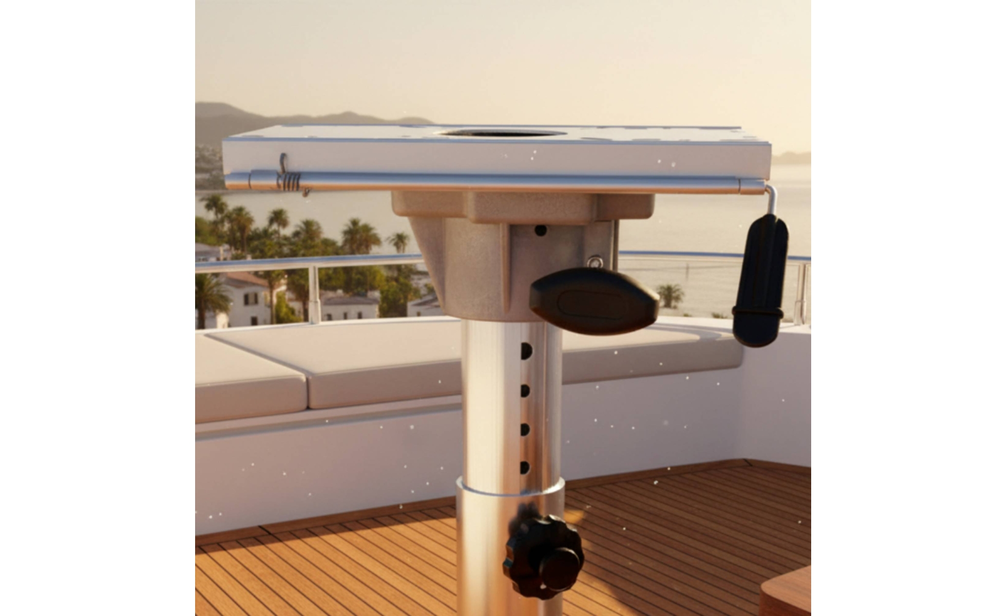 Bootssitzfuß mit Höhenverstellung manuell Sitzhalterung mit Handkurbel für Yacht