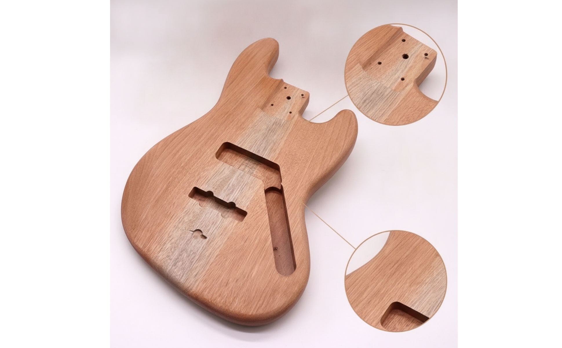 Jazz-Bass-Stil-Style Bass-Korpus vorgefräst Bass-Body aus Okoume unlackiert