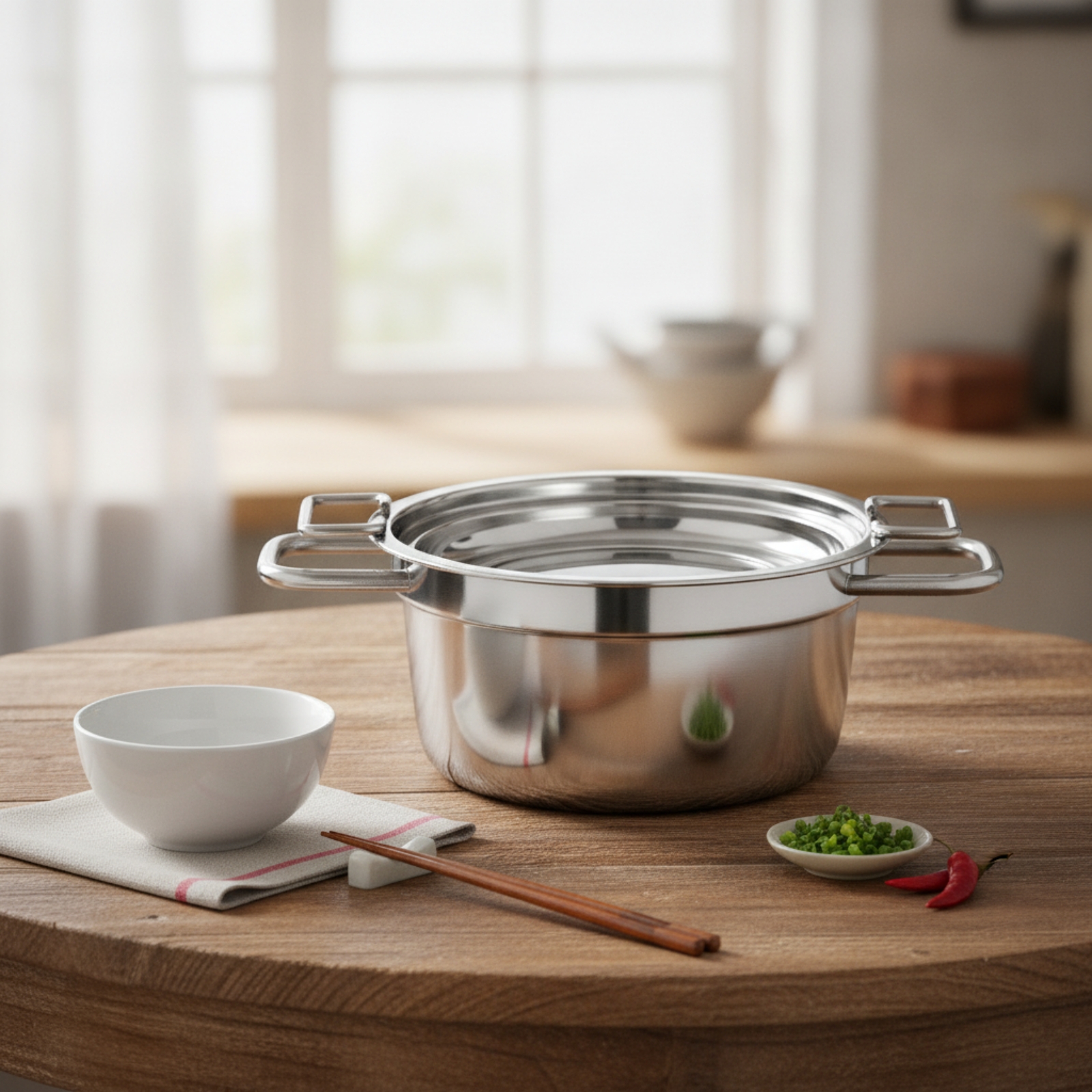 Shabu Shabu Pot Rustproof Hot Pot Polished for Tabletop Cooking, Small Kitchens