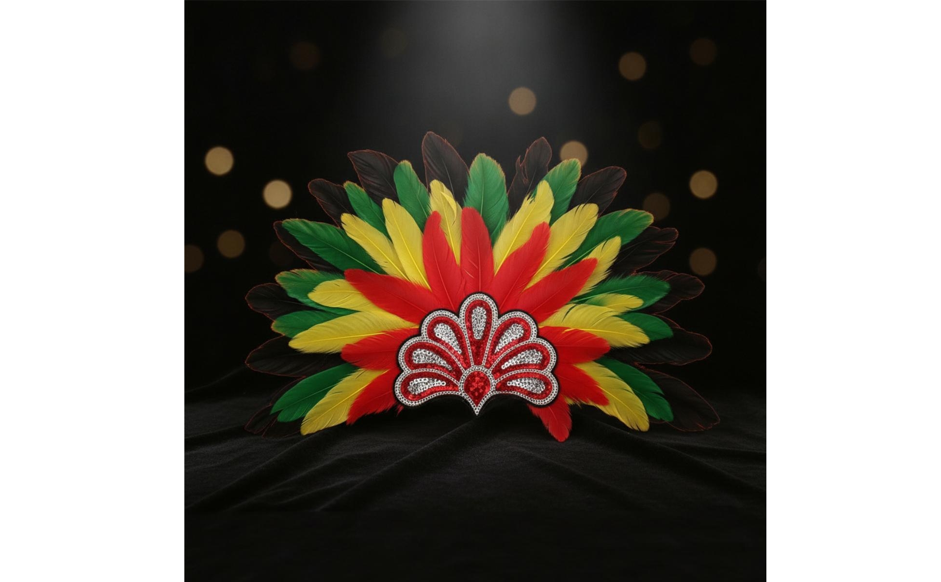 Feather Headdress Feathered Feather Crown Fan-Shaped for Carnival, Photo Shoots