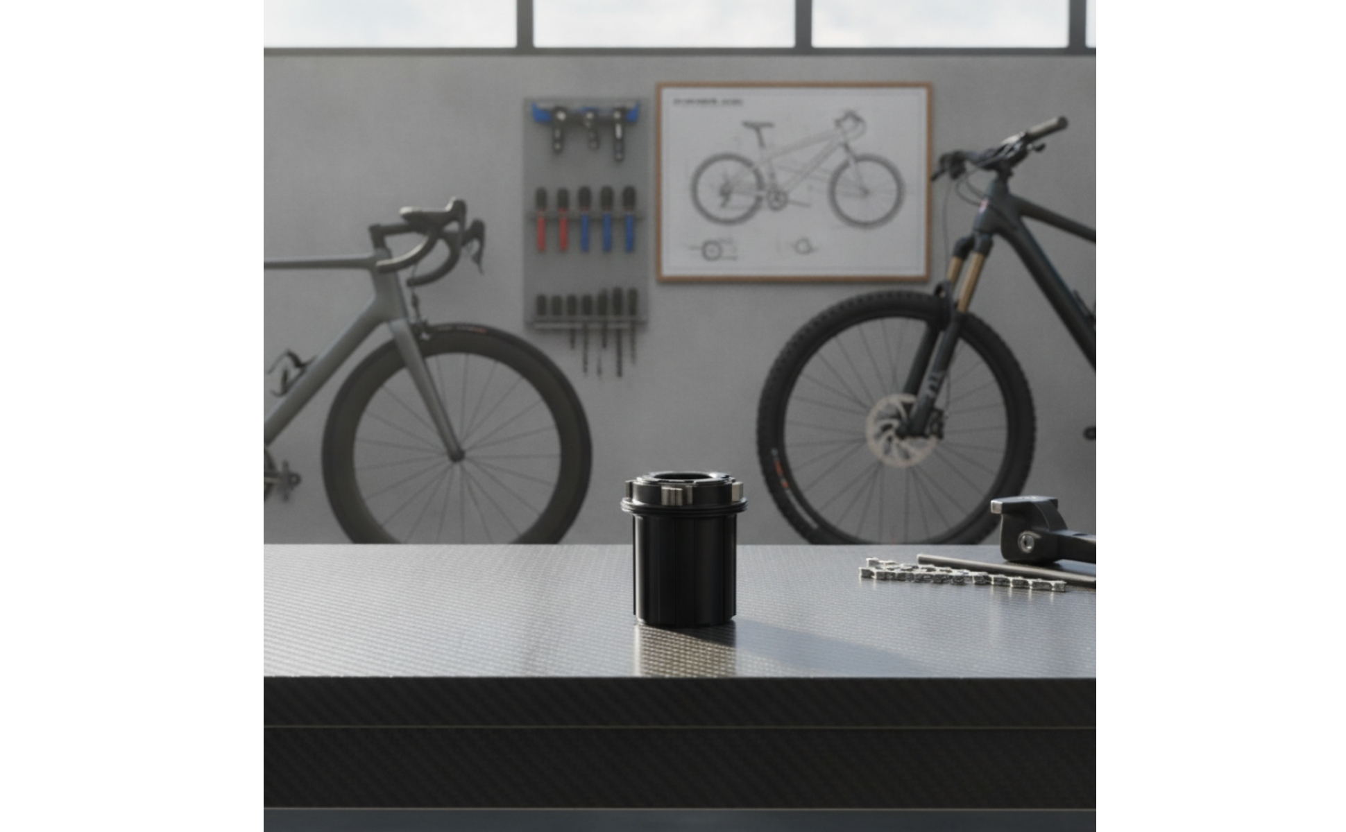 Freehub Body with 108 Engagement Points Aluminum Alloy 4-Pawl Freehub Body
