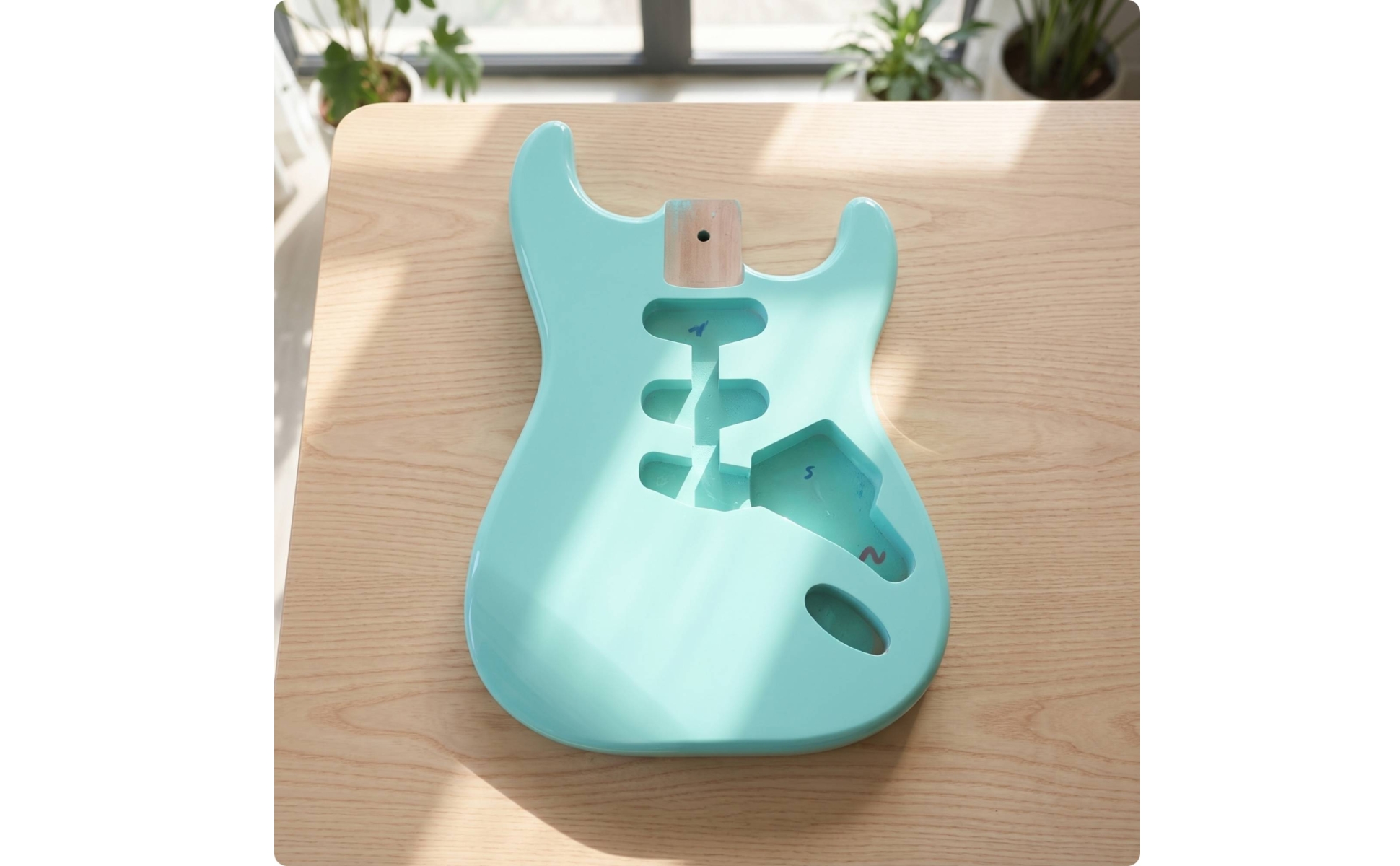 e-gitarren-body aus pappelholz lackiert e-gitarren-korpus massiv für gitarrenbau