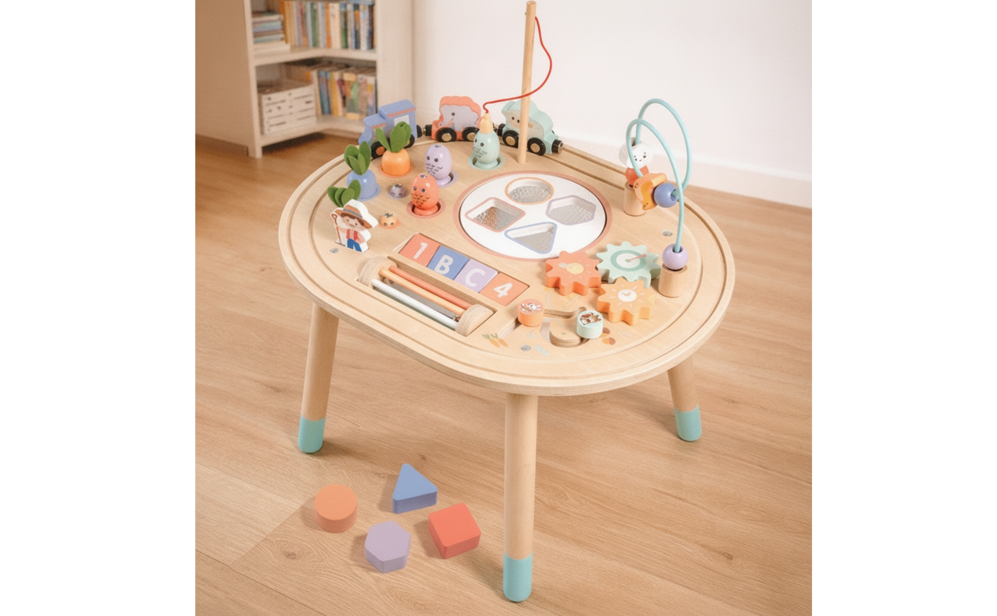 Developmental Activity Table Multifunctional Wooden Activity Table Early