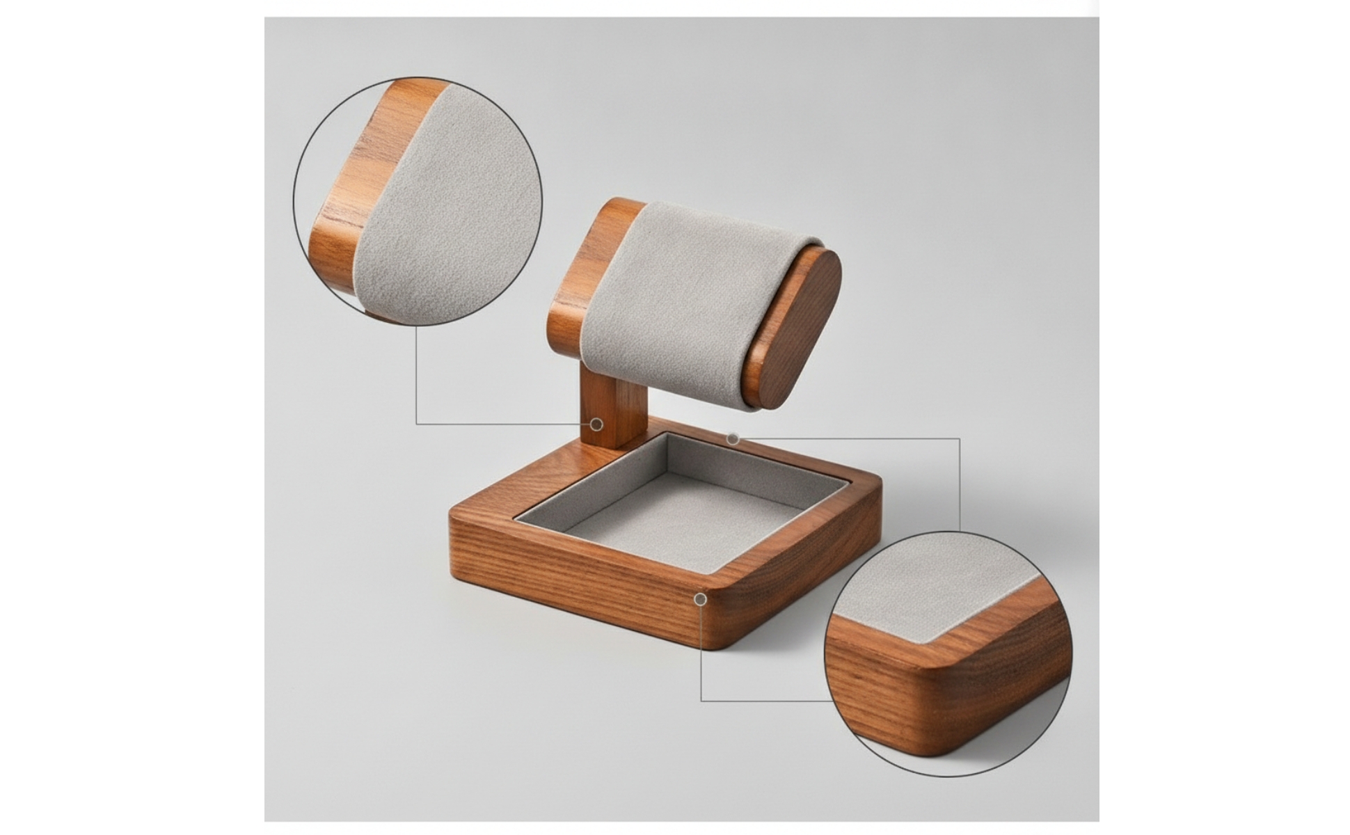 Watch Display Stand with Tray Compact Watch Display Rack Slim for Dresser