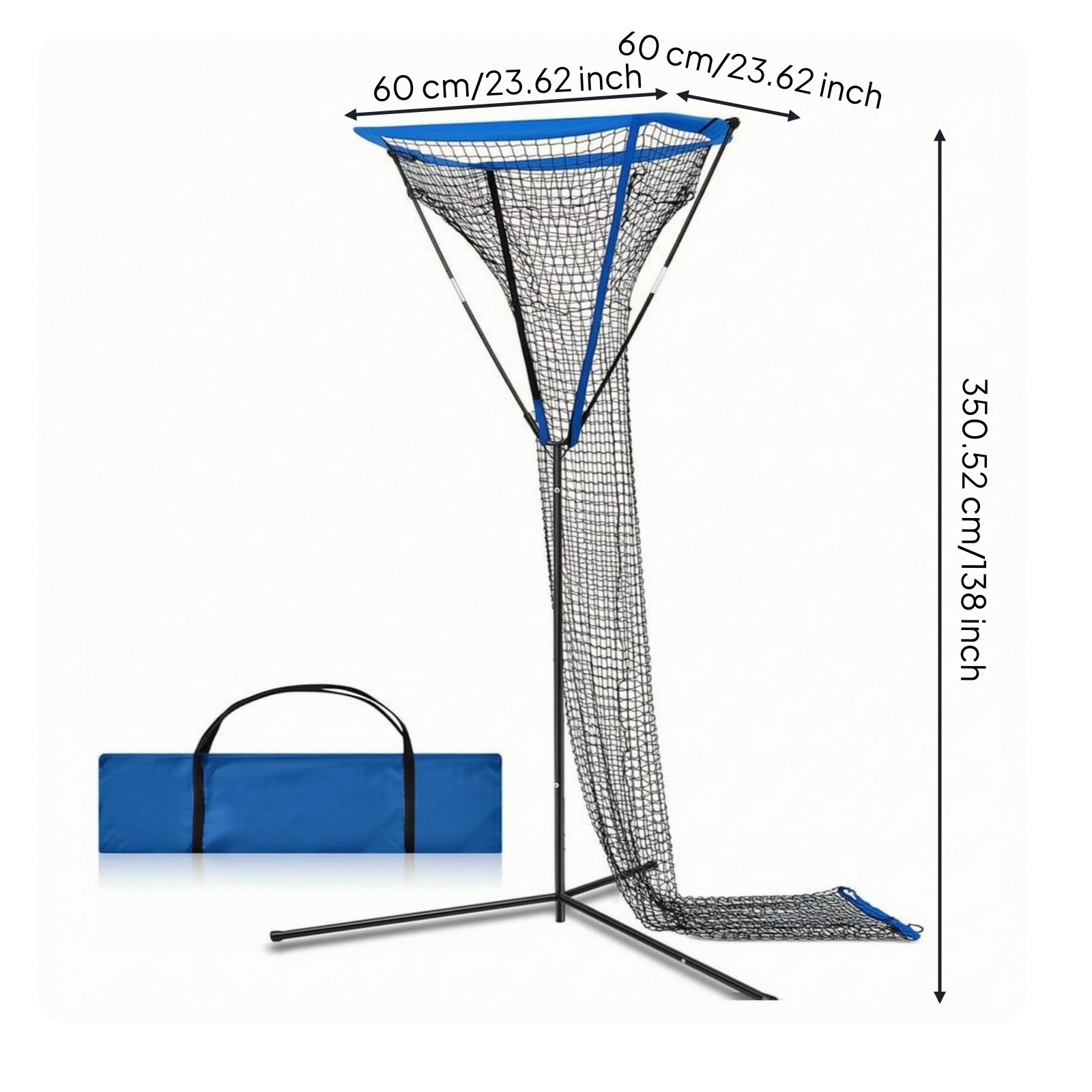Volleyball Training Net Stand Reinforced Volleyball Training Net with Carry Bag