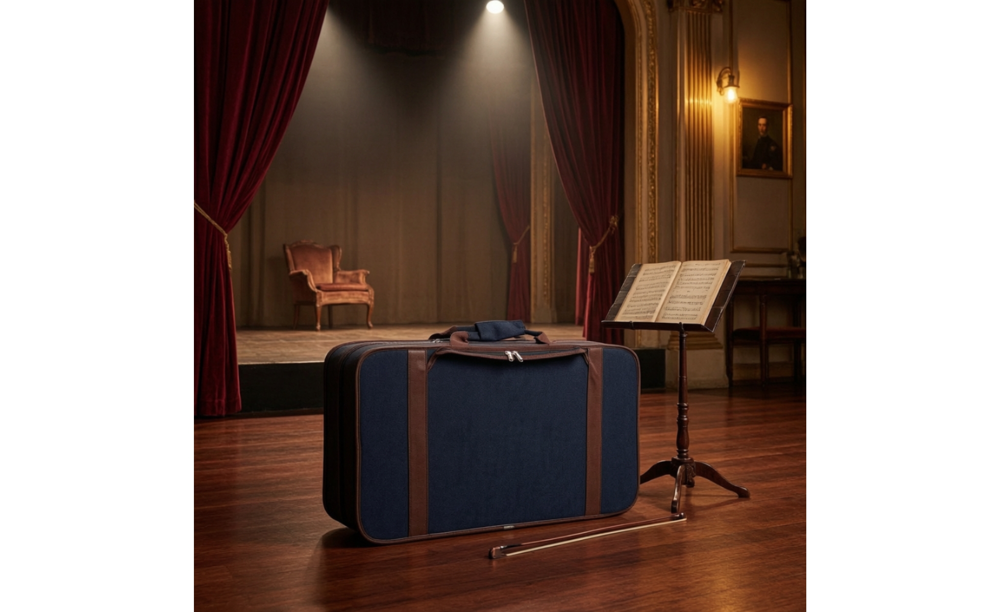 Four-Instrument Violin Case Hard-Shell Multiple Violin Case Rectangular