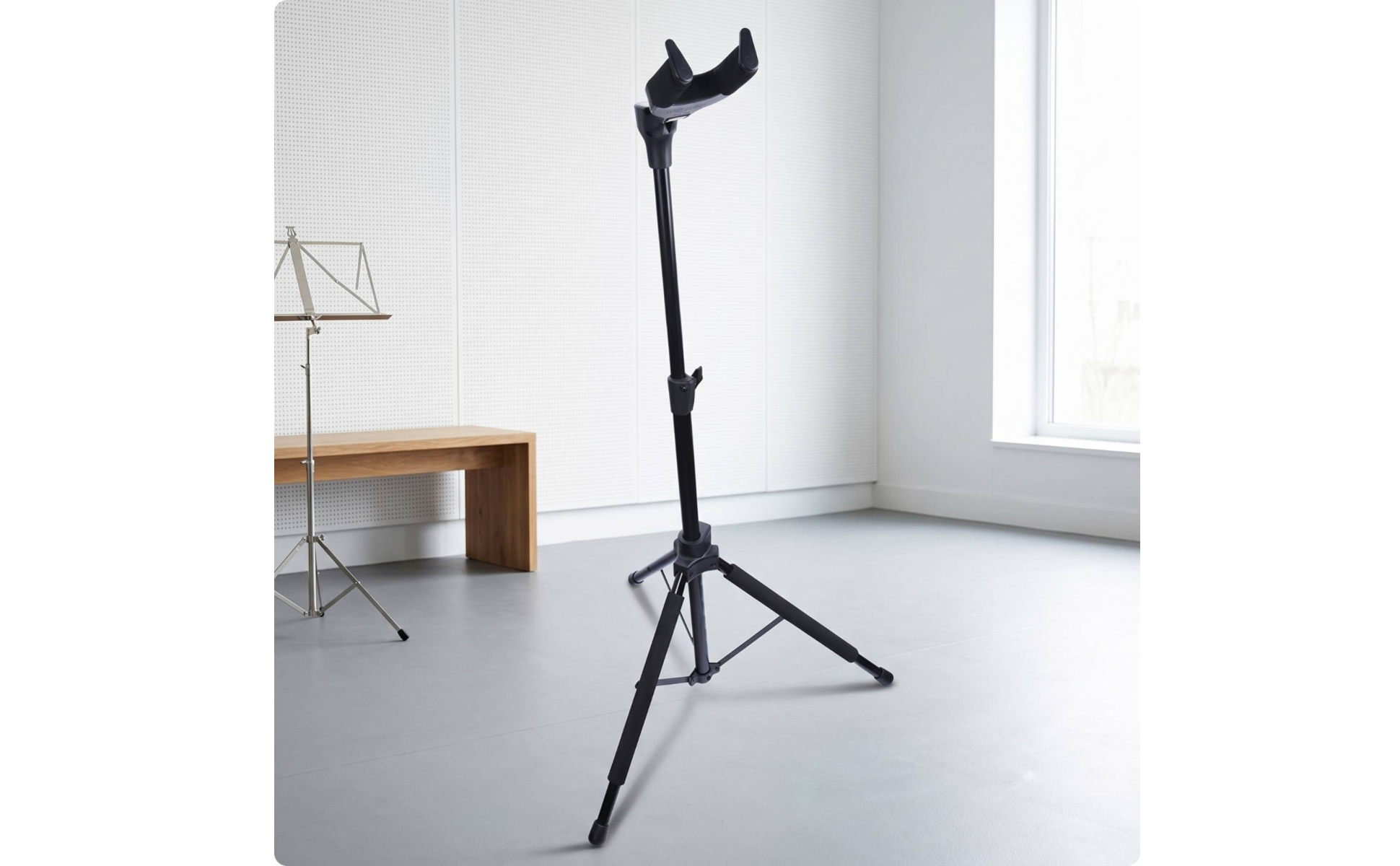 Tripod Guitar Stand Foldable Guitar Stand Adjustable for Studio, Stage, Students