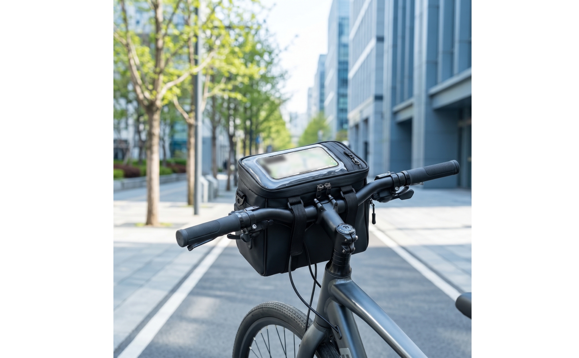 Bike Handlebar Bag with Shoulder Strap Touch Screen for Commuting, Commuters