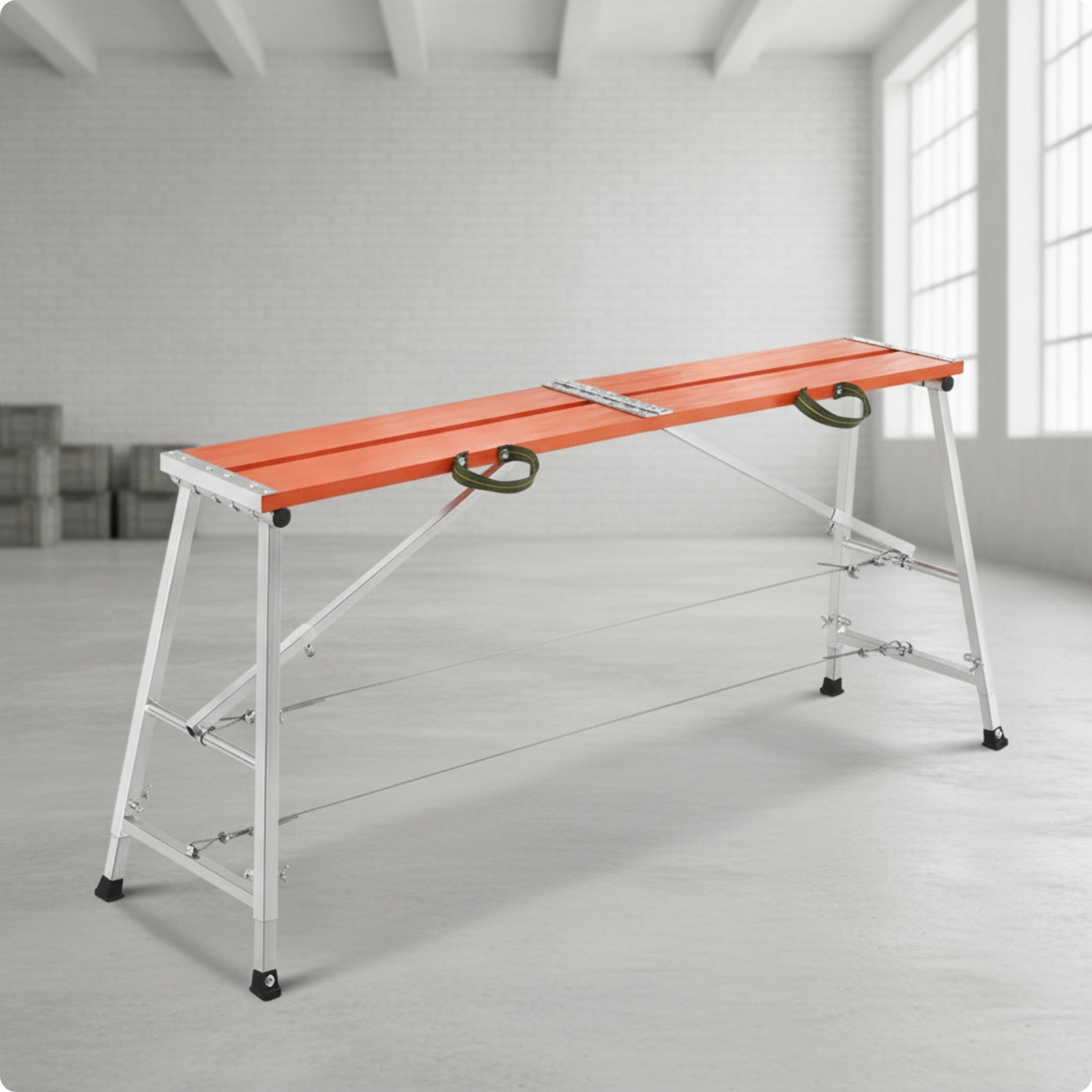 Portable Work Stage Heavy-Duty Scaffold with Carry Handles Easy to Store