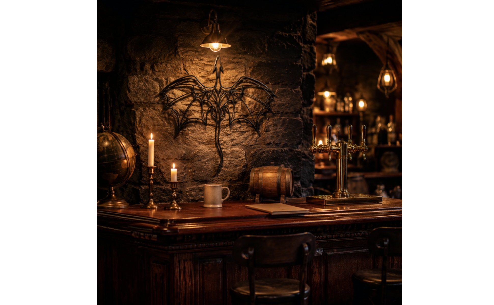 Drachen-Silhouette schwarz Drachen-Wanddeko Fantasy für Wohnzimmer, Schlafzimmer