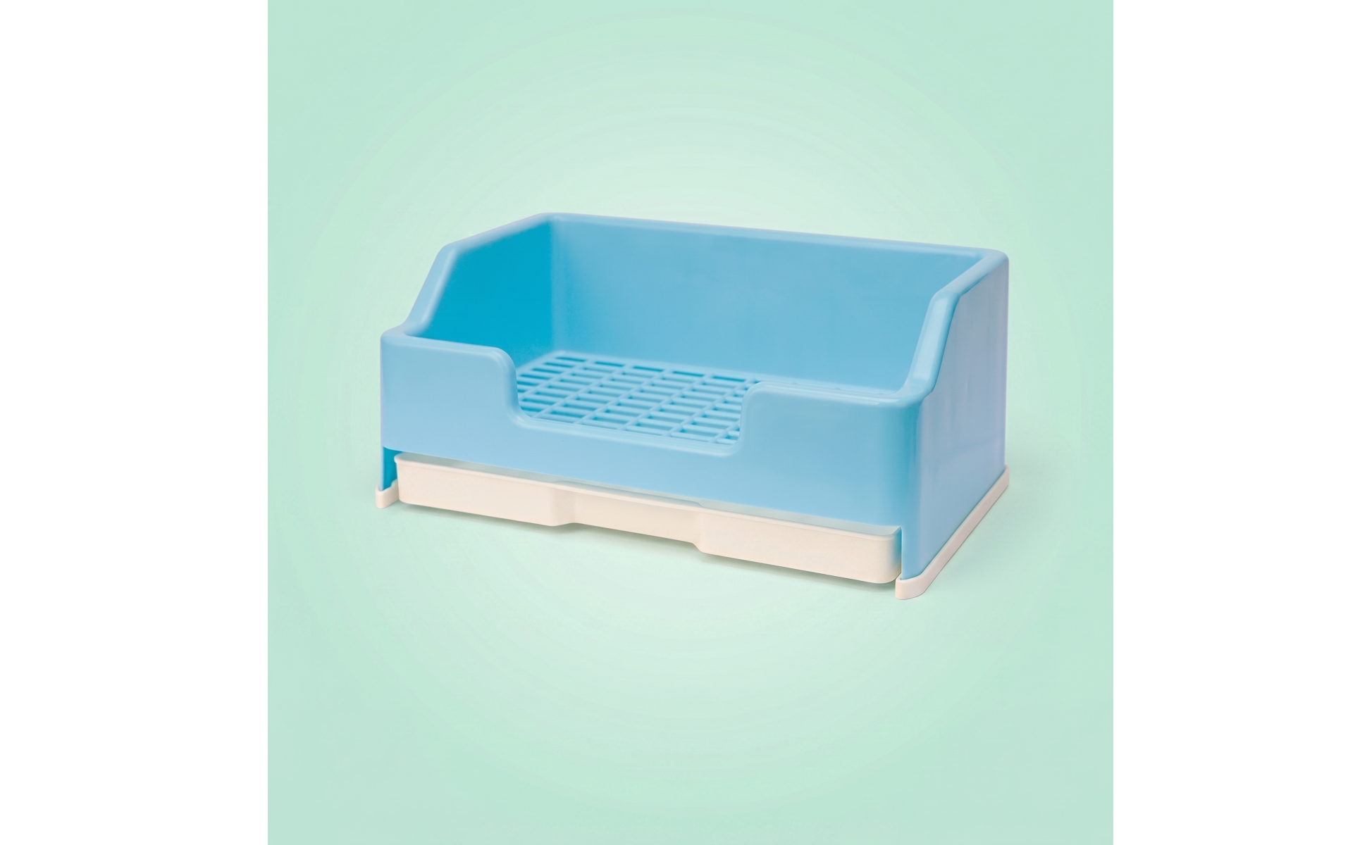 Kaninchen-Litter-Box mit Schublade ausziehbar Kleintierstreu-Box mit Gitter