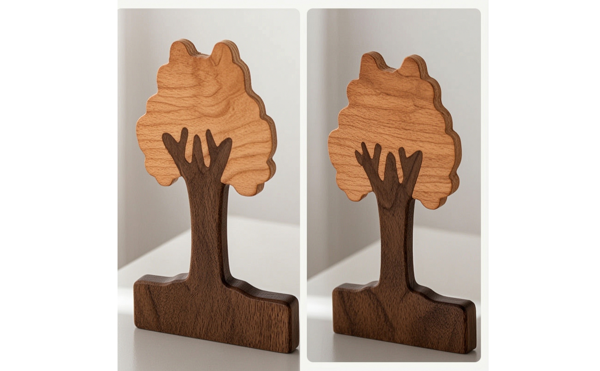 Bookends with Sliding Plates Adjustable Tree Bookends Freestanding for Bookshelf