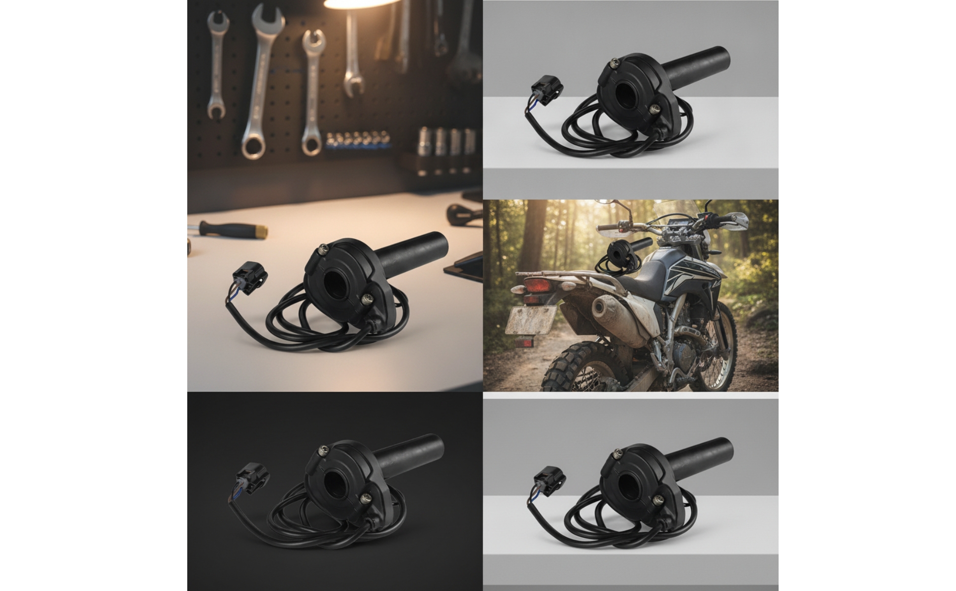 Full Twist Throttle Electronic Handlebar Grip with Wire Wired for Electric Bikes