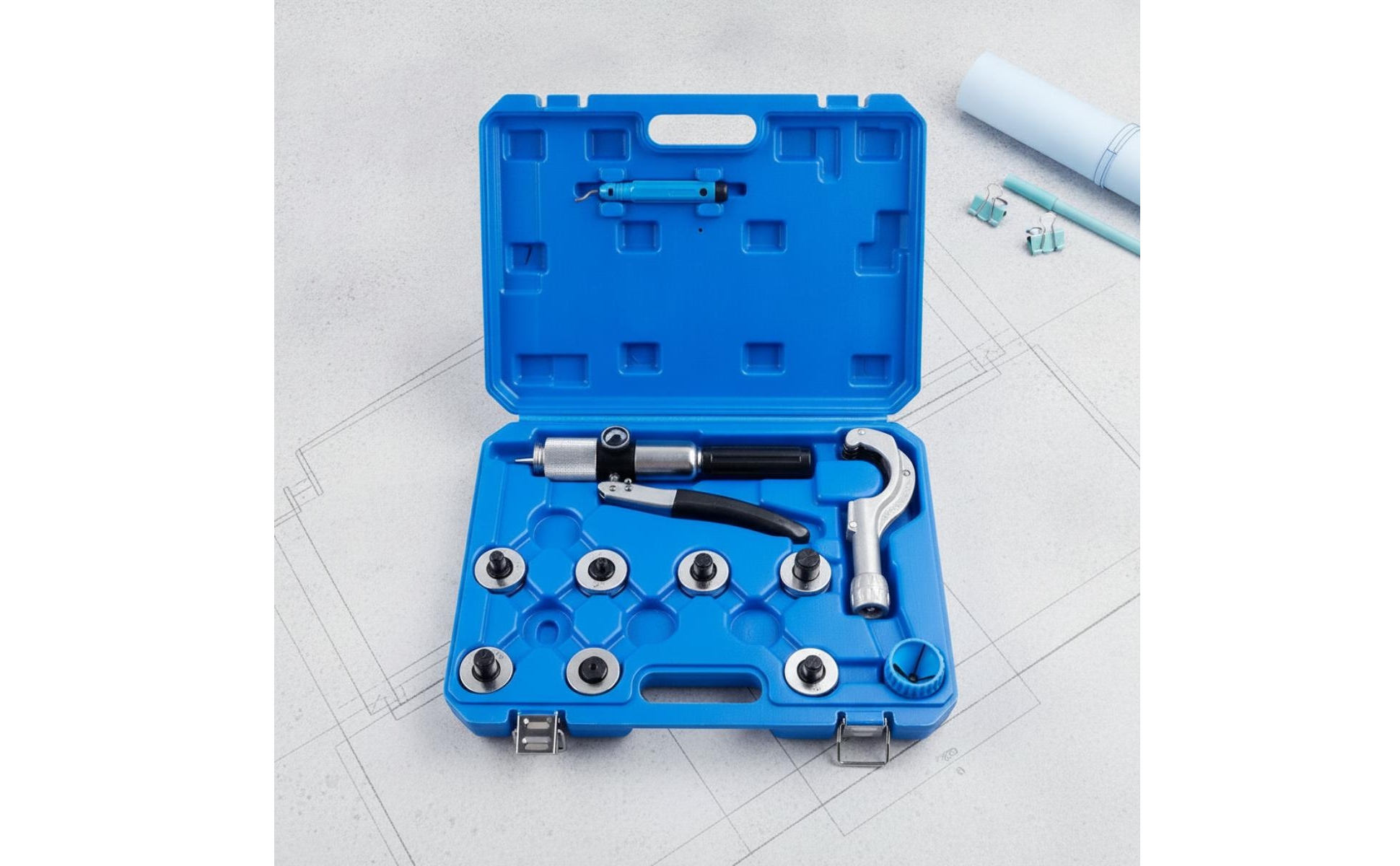 Tube Expander Kit with Carrying Case Sturdy Tubing Expander Kit With