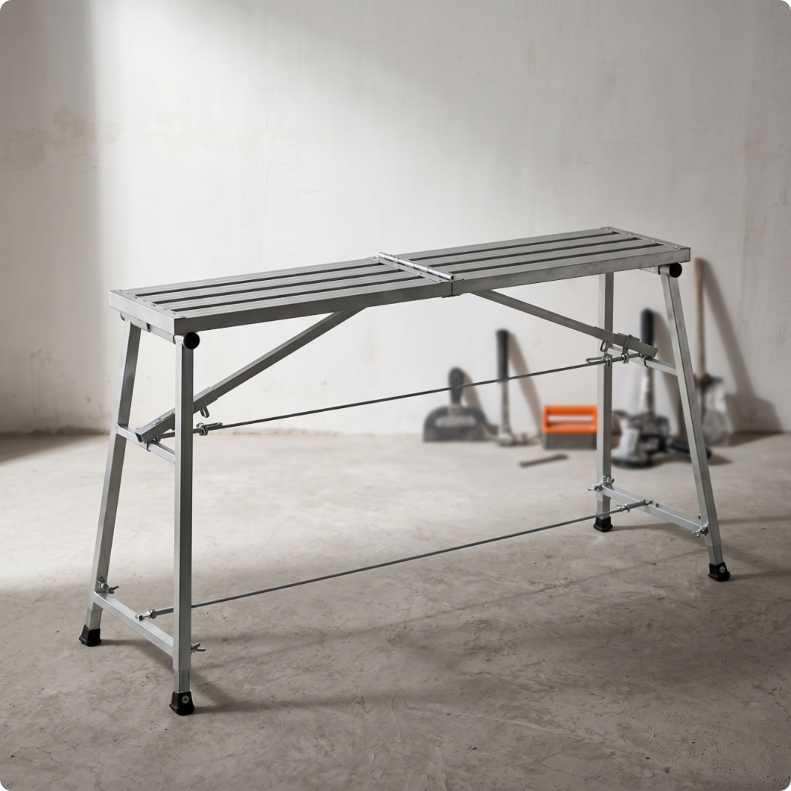 Portable Work Stage Aluminum-Alloy Scaffold with Carry Handles Foldable