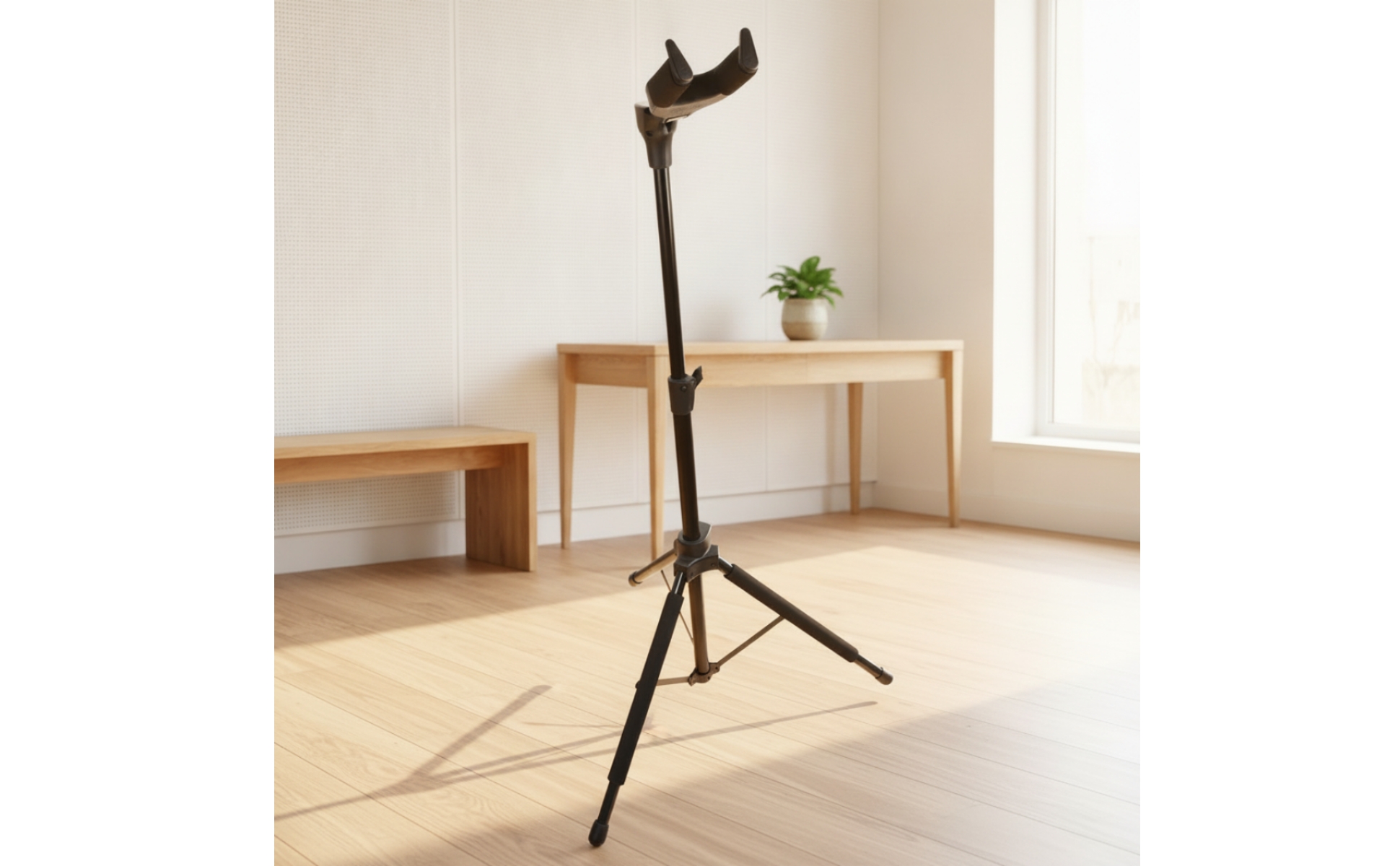 Tripod Guitar Stand Foldable Guitar Stand Adjustable for Studio, Stage, Students