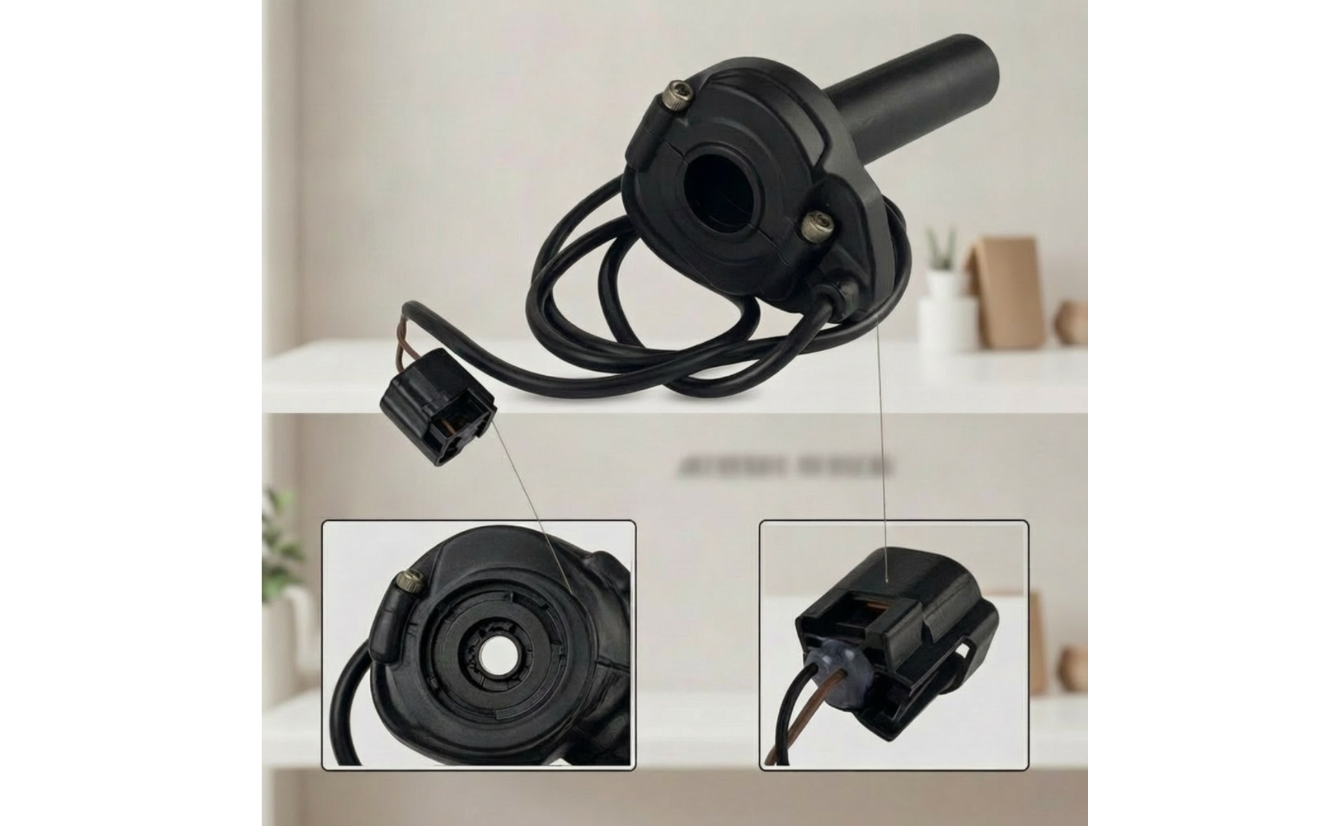 Full Twist Throttle Electronic Handlebar Grip with Wire Wired for Electric Bikes
